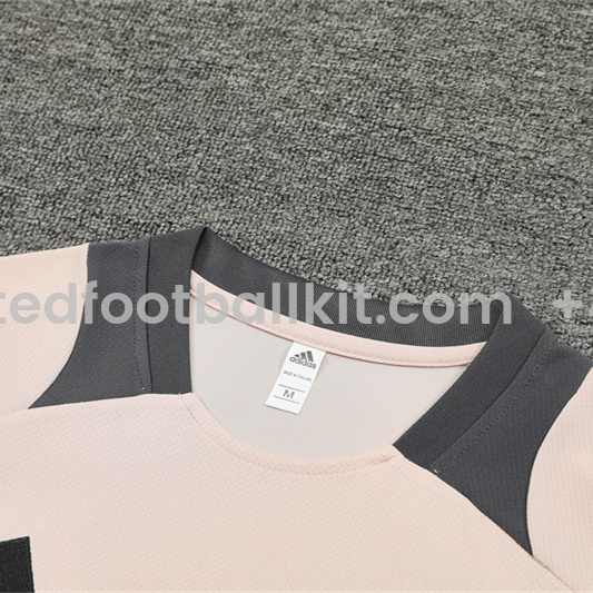 Unitedfootballkit.com | Real Madrid 24-25 Short-Sleeve Training Set - Apricot -Customize Name, Number and Patch | Worldwide Shipping