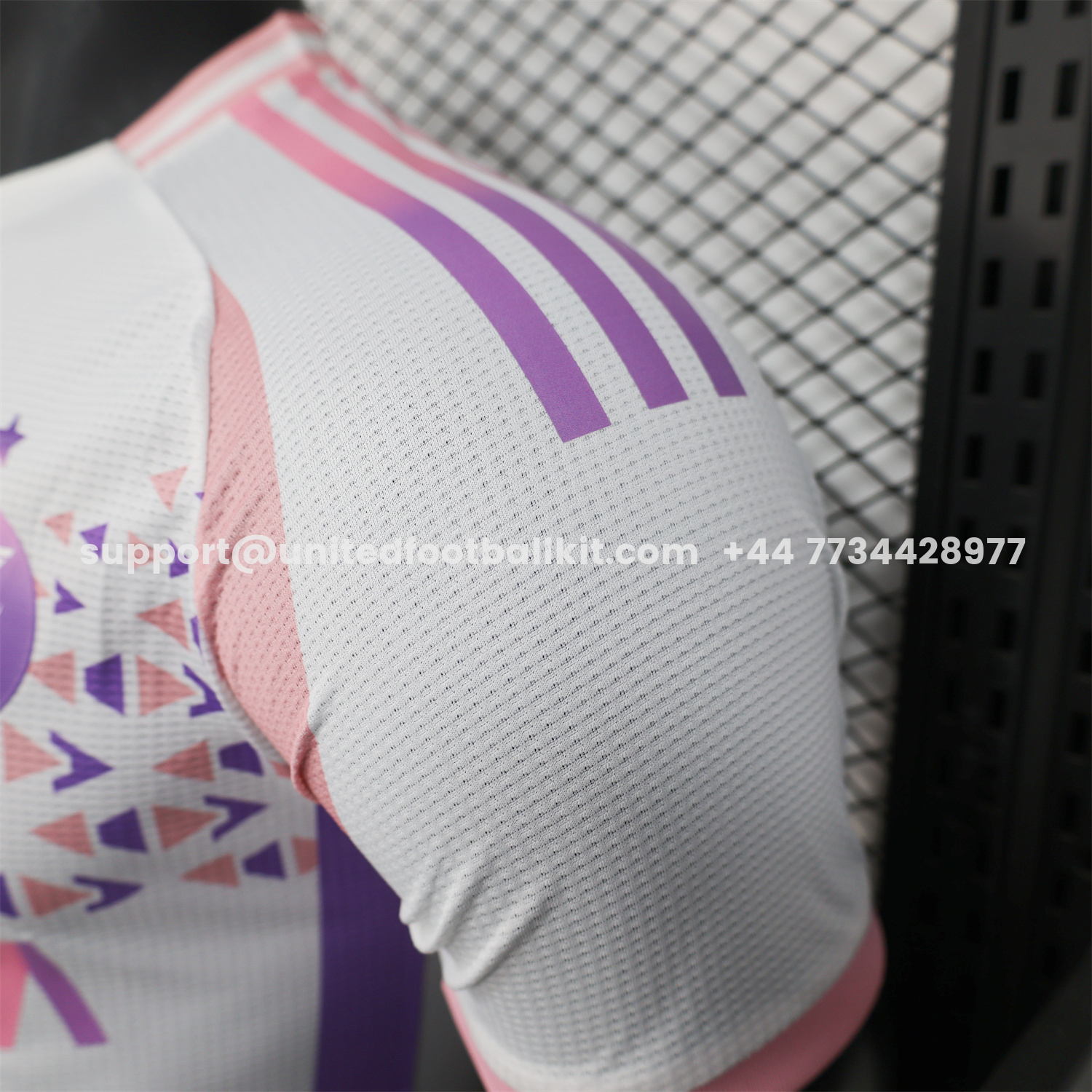Unitedfootballkit.com | Algeria 25-26 Pink and Purple Triangle Pattern Black Jersey - Player Version -Customize Name, Number and Patch | Worldwide Shipping