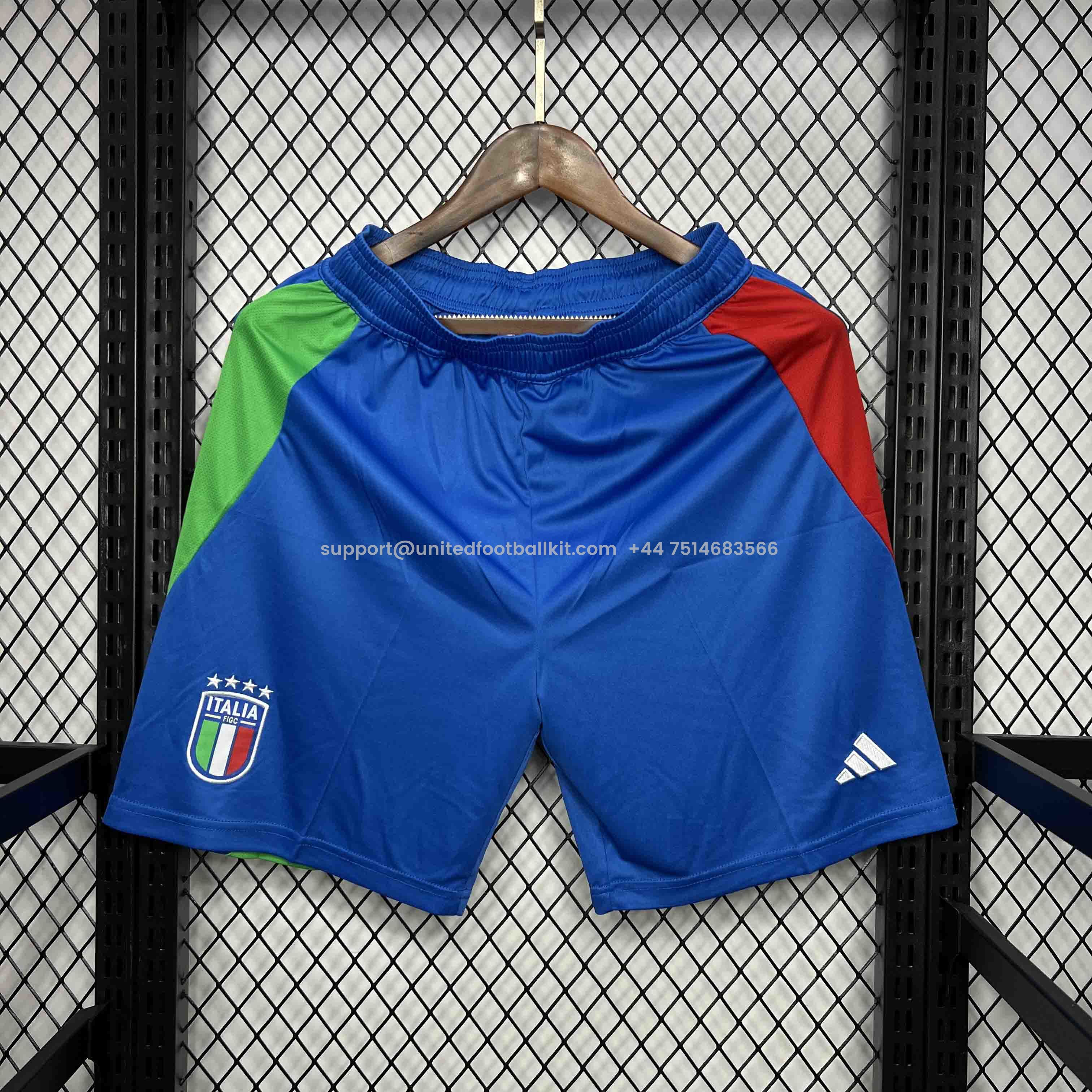 Unitedfootballkit.com | Italy 2024 Away Shorts - Fans Version -Customize Name, Number and Patch | Worldwide Shipping