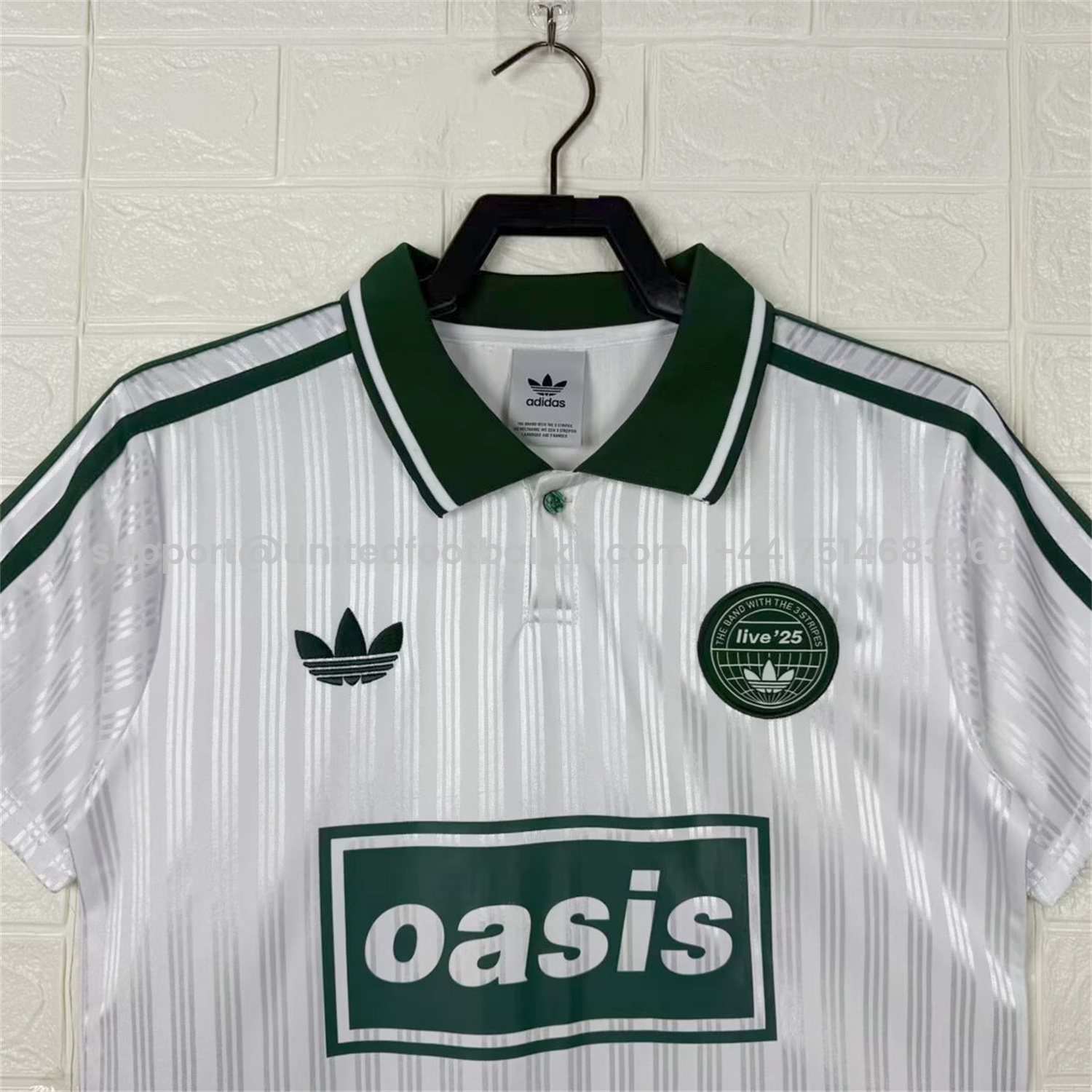 Unitedfootballkit.com | Bohemian 25-26 Oasis Originals Tour White Stripes Jersey - Fans Version -Customize Name, Number and Patch | Worldwide Shipping