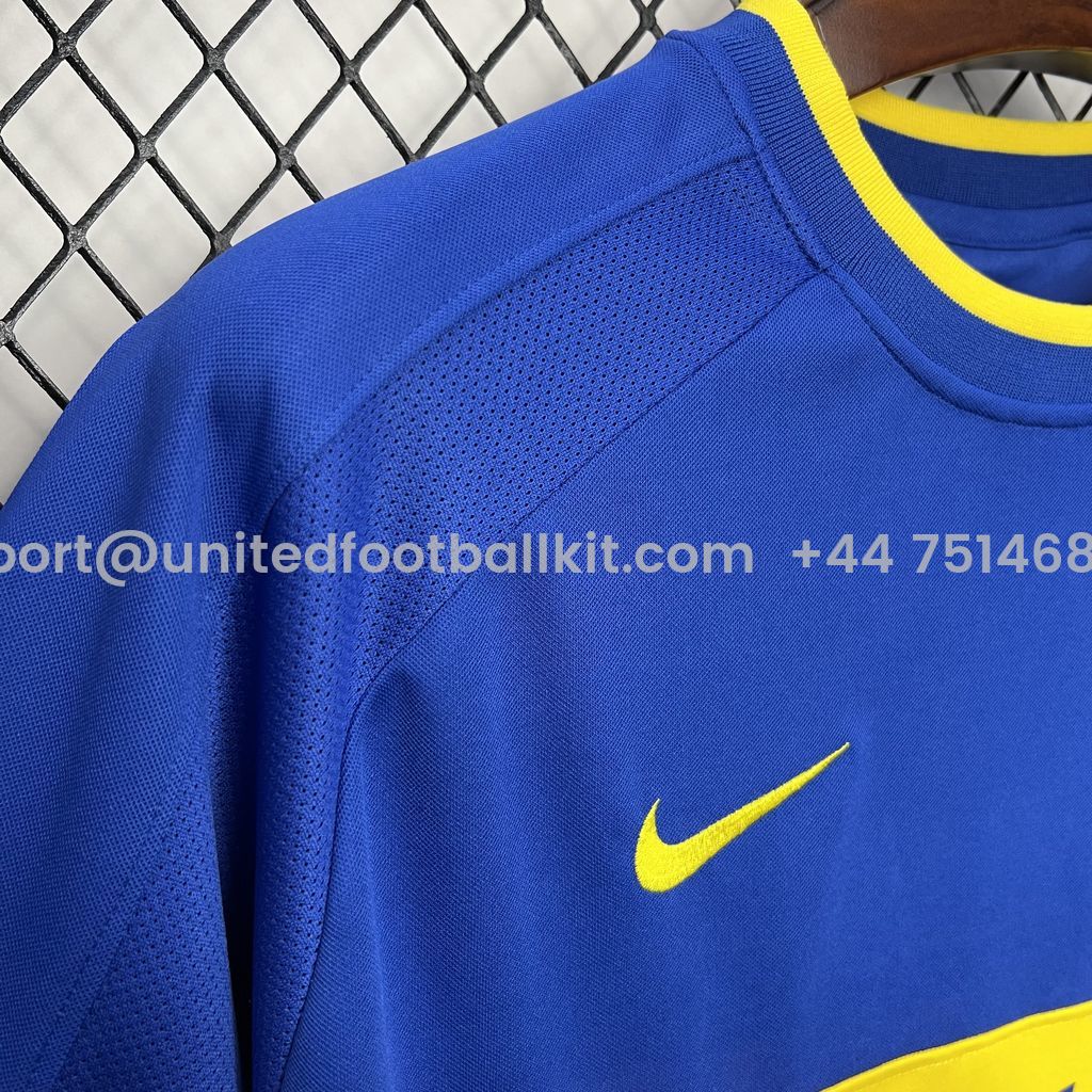 Unitedfootballkit.com | Retro Boca Juniors 2000-01 Home Jersey -Customize Name, Number and Patch | Worldwide Shipping
