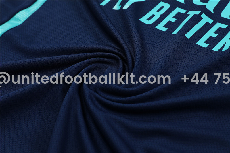 Unitedfootballkit.com | Arsenal 24-25 Short-Sleeve Training Set - Deep Blue -Customize Name, Number and Patch | Worldwide Shipping