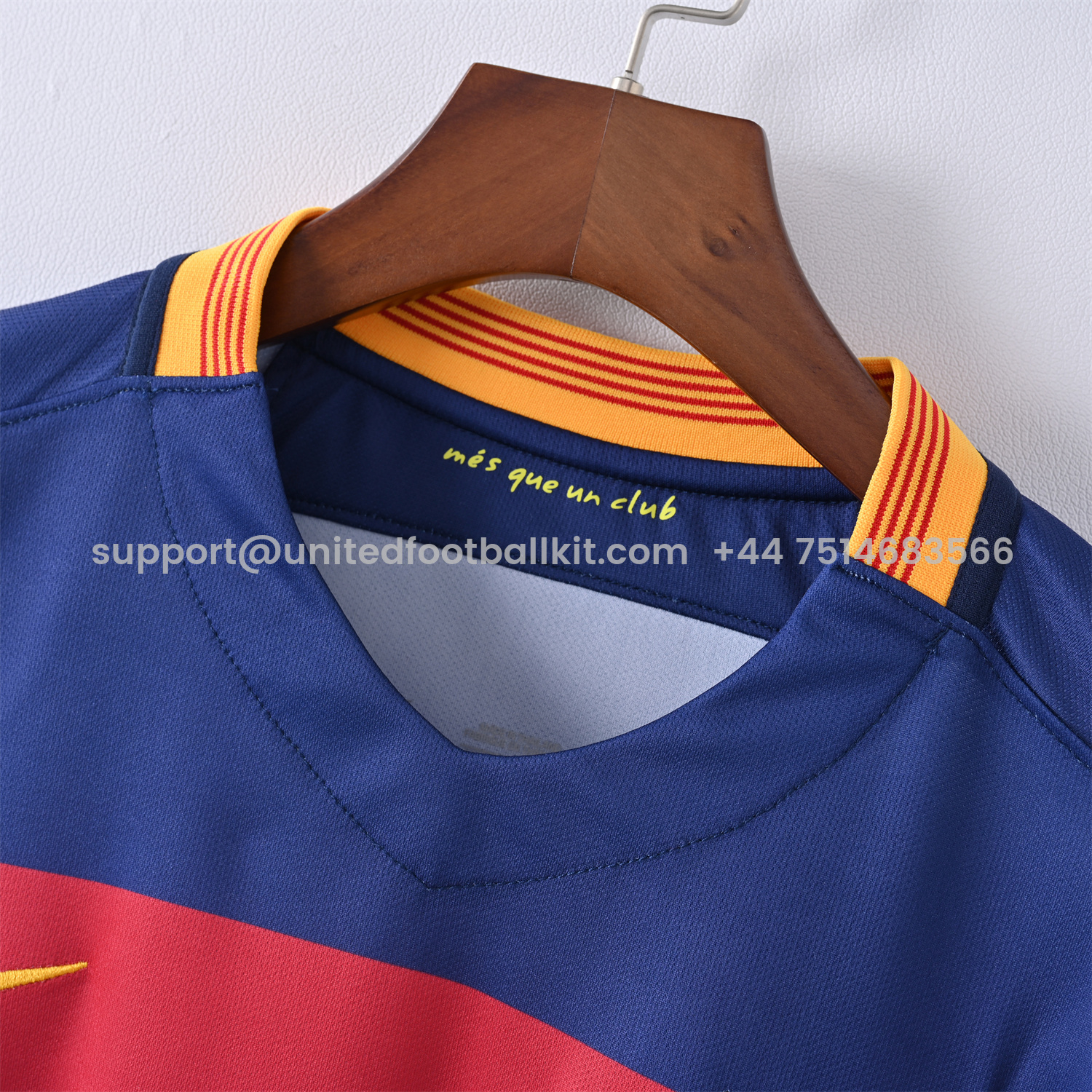 Unitedfootballkit.com | Retro Barcelona 15-16 Home Long Sleeves Jersey -Customize Name, Number and Patch | Worldwide Shipping