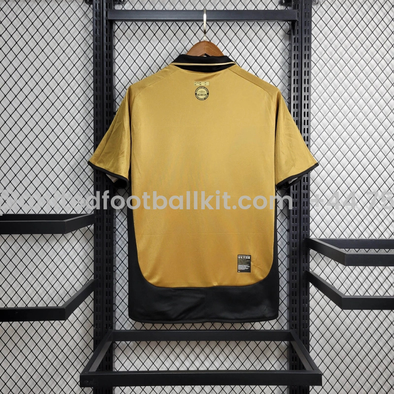 Unitedfootballkit.com | Retro Manchester United 01-02 100th Anniversary Special Edition Jersey - White & Gold -Customize Name, Number and Patch | Worldwide Shipping