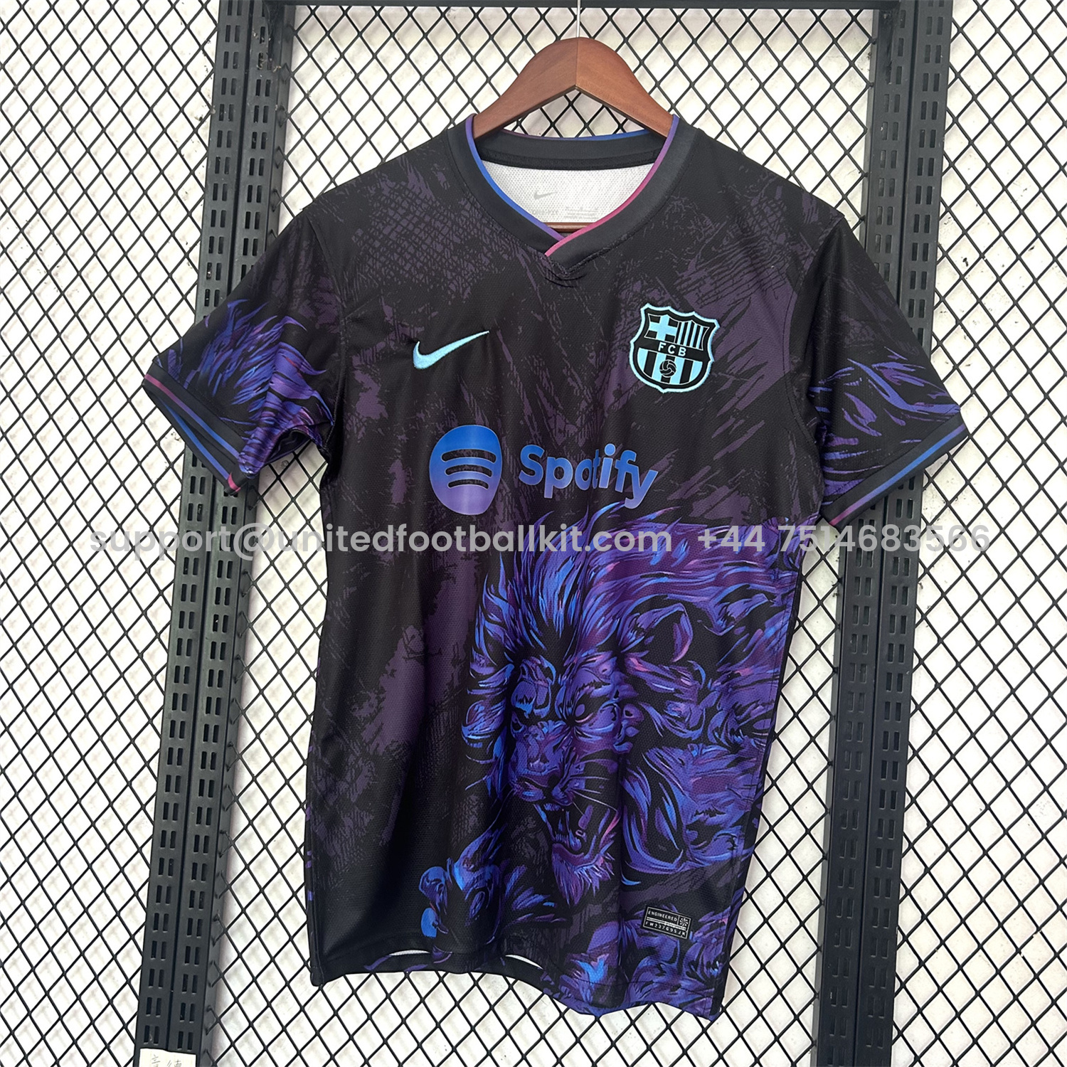 Unitedfootballkit.com | Barcelona 25-26 Purple Lion Black Jersey - Fans Version -Customize Name, Number and Patch | Worldwide Shipping
