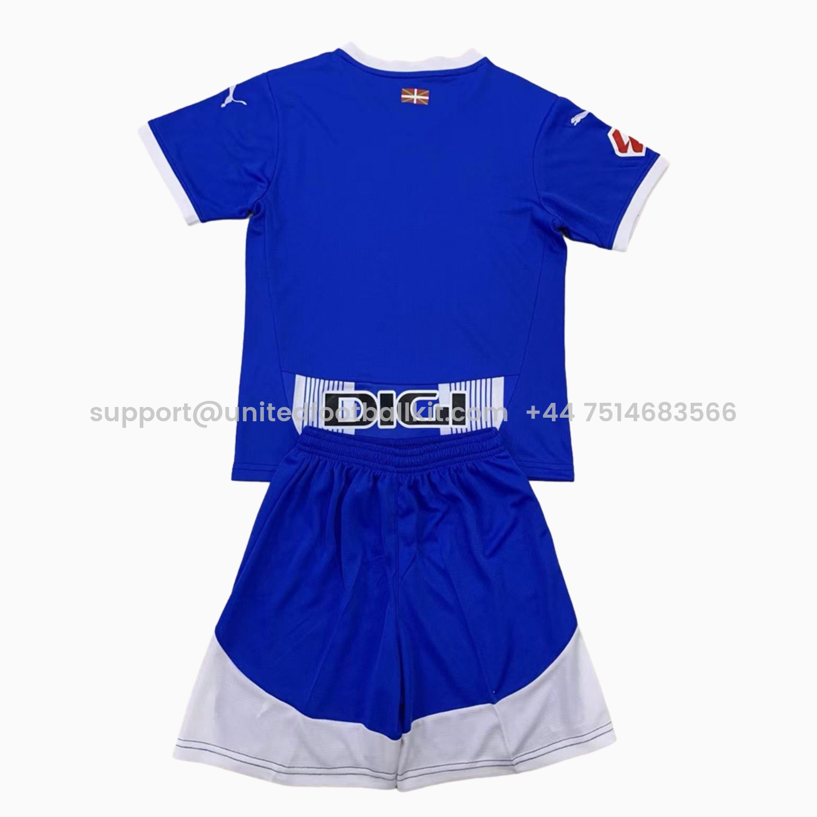 Unitedfootballkit.com | Deportivo Alavés 24-25 Home Men's Adult Jersey Set - Fans Version -Customize Name, Number and Patch | Worldwide Shipping