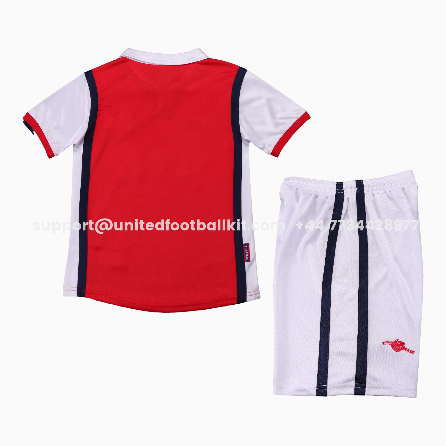 Unitedfootballkit.com | Retro Arsenal 1998-99 Home Kids Kit -Customize Name, Number and Patch | Worldwide Shipping