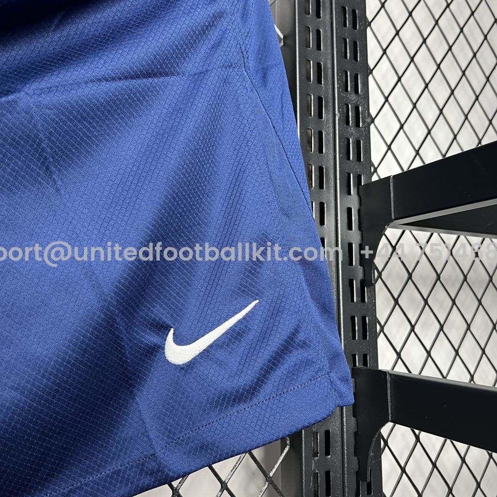 Unitedfootballkit.com | Paris Saint-Germain PSG 24-25 Home Shorts - Fans Version -Customize Name, Number and Patch | Worldwide Shipping