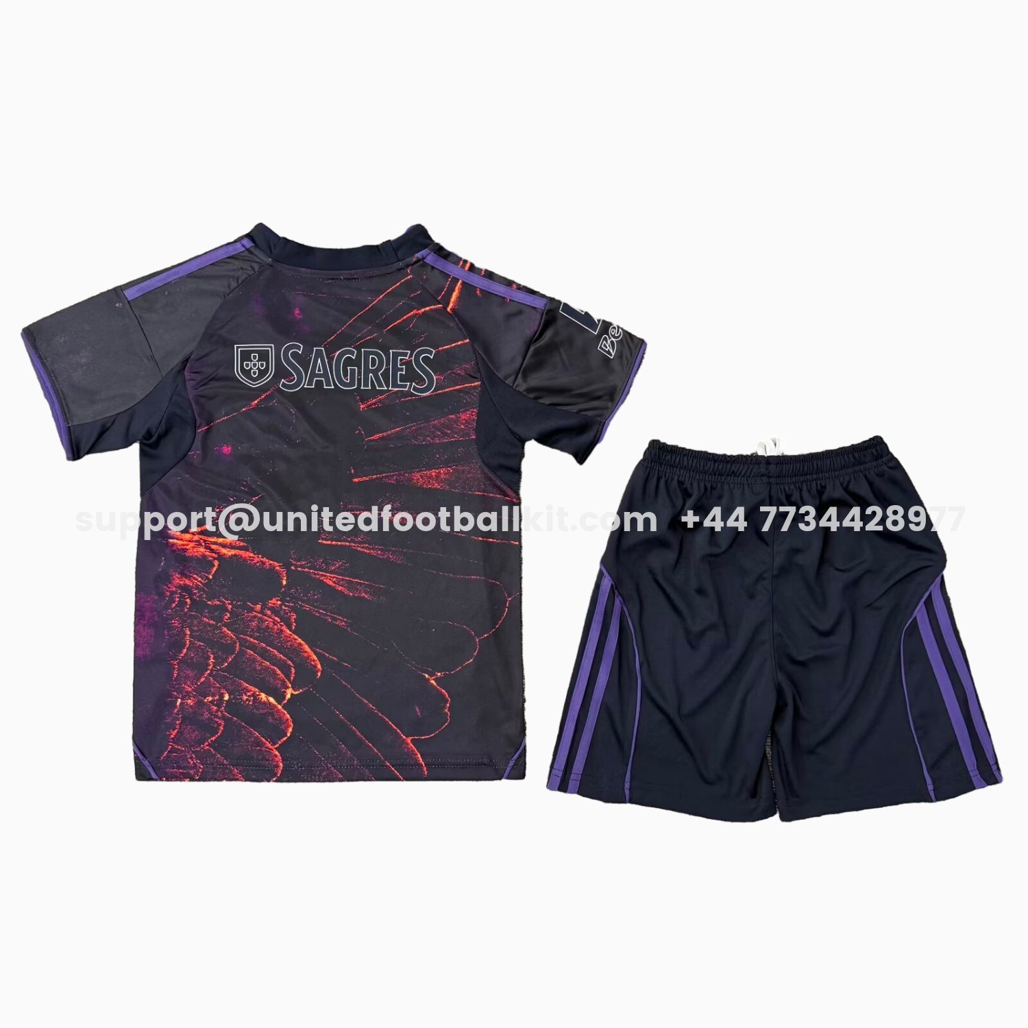 Unitedfootballkit.com | Benfica 25-26 Fourth Kids Kit -Customize Name, Number and Patch | Worldwide Shipping