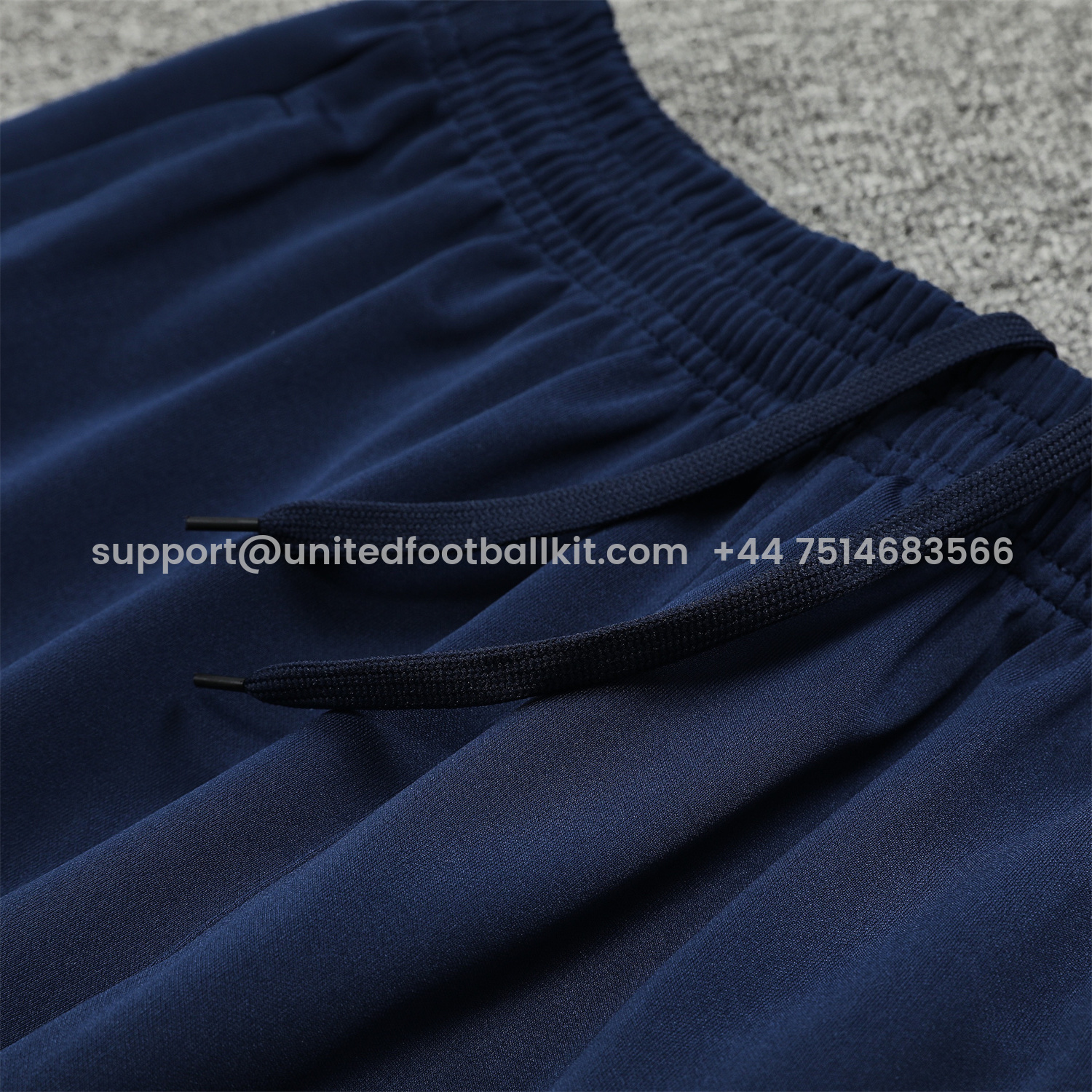 Unitedfootballkit.com | Paris Saint-Germain PSG 24-25 Training Hoodie Set - White Hoodie and Deep Blue Pants -Customize Name, Number and Patch | Worldwide Shipping