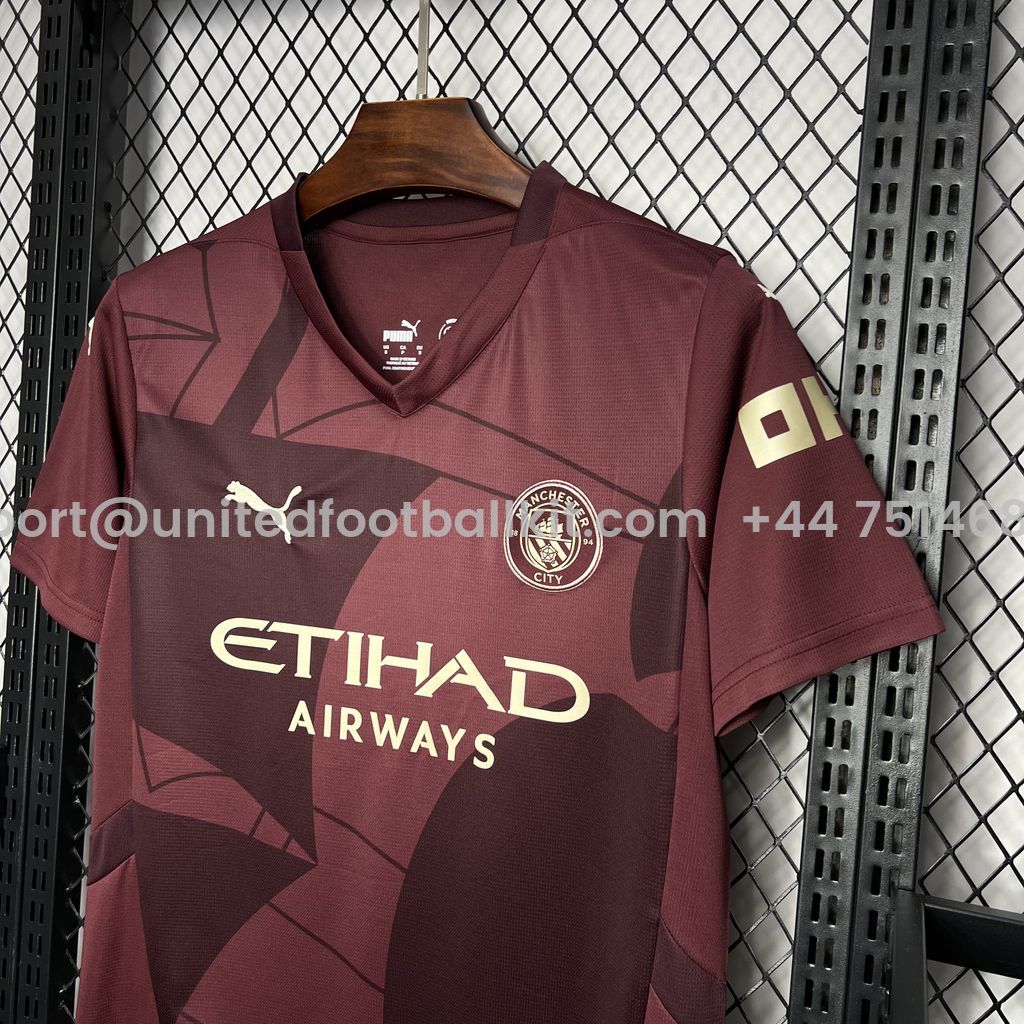Unitedfootballkit.com | Manchester City 24-25 Third Jersey - Fans Version -Customize Name, Number and Patch | Worldwide Shipping