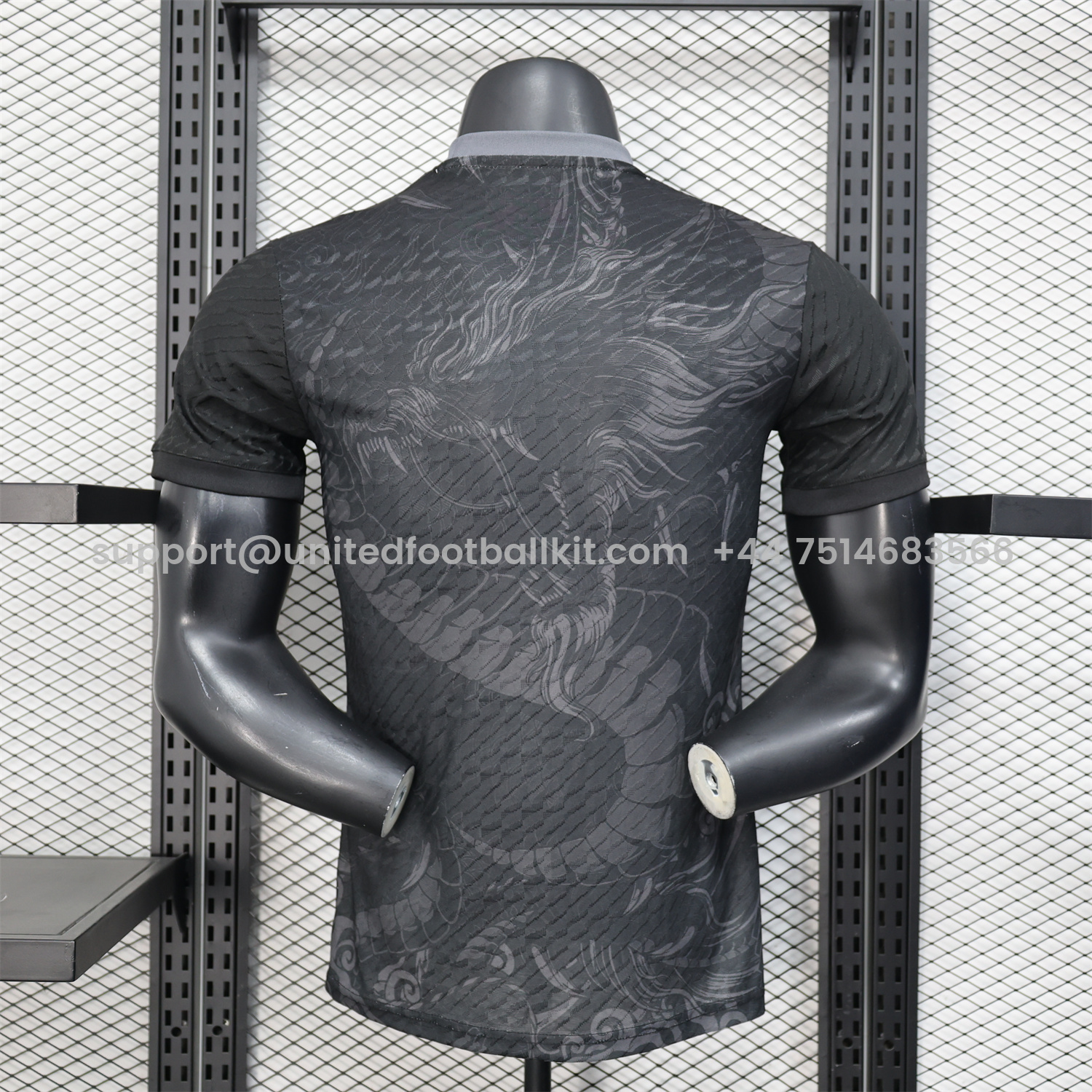 Unitedfootballkit.com | Real Madrid 25-26 Grey Chinese Loong and Auspicious Clouds Line Drawing Black Jersey - Player Version -Customize Name, Number and Patch | Worldwide Shipping