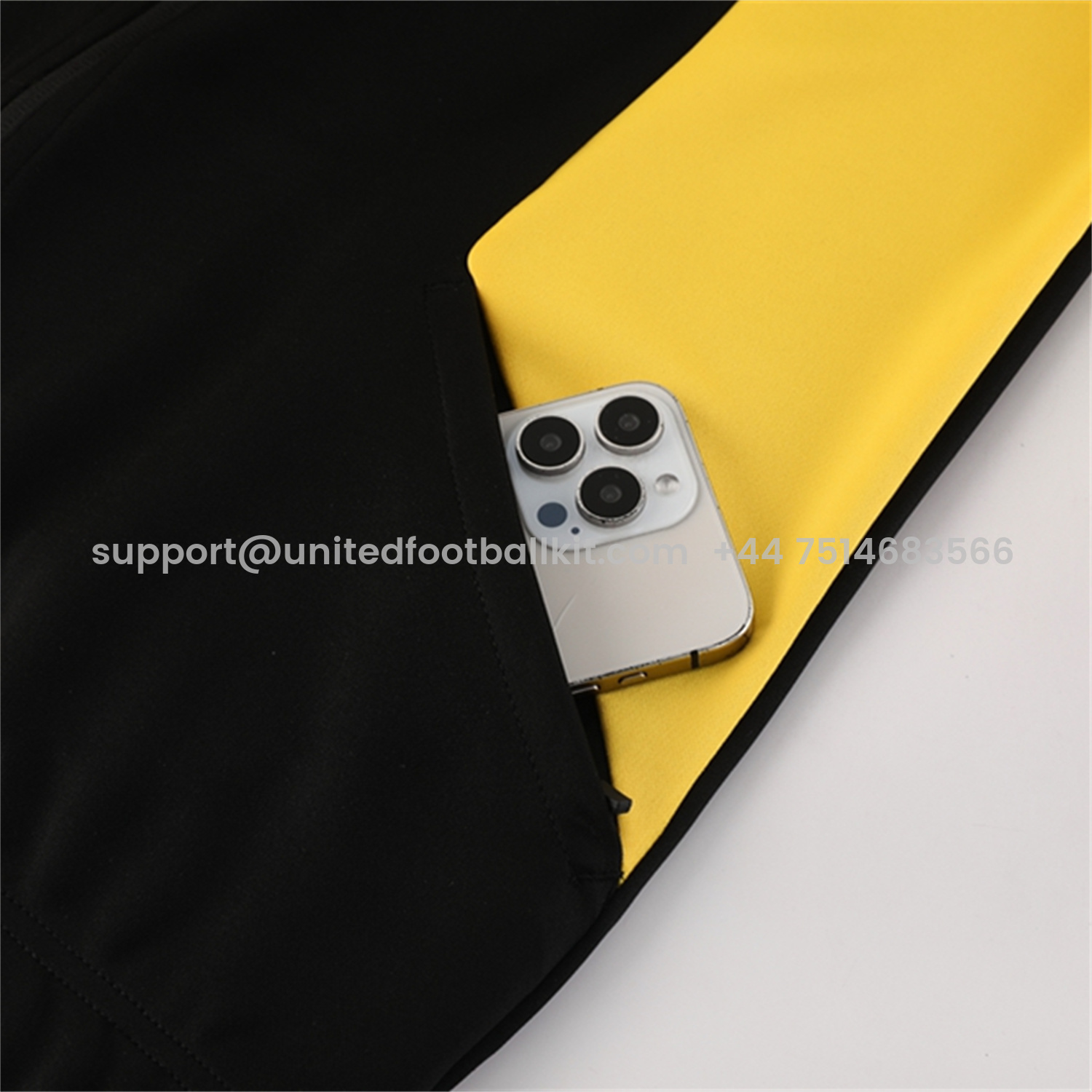 Unitedfootballkit.com | Dortmund 25-26 Jacket Training Tracksuit - Black top & Black Pants -Customize Name, Number and Patch | Worldwide Shipping
