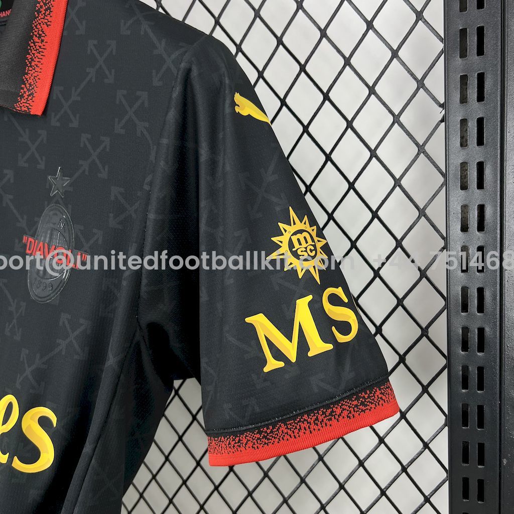 Unitedfootballkit.com | AC Milan 24-25 Black Green “Diavoli” Special Edition Jersey - Fans Version -Customize Name, Number and Patch | Worldwide Shipping