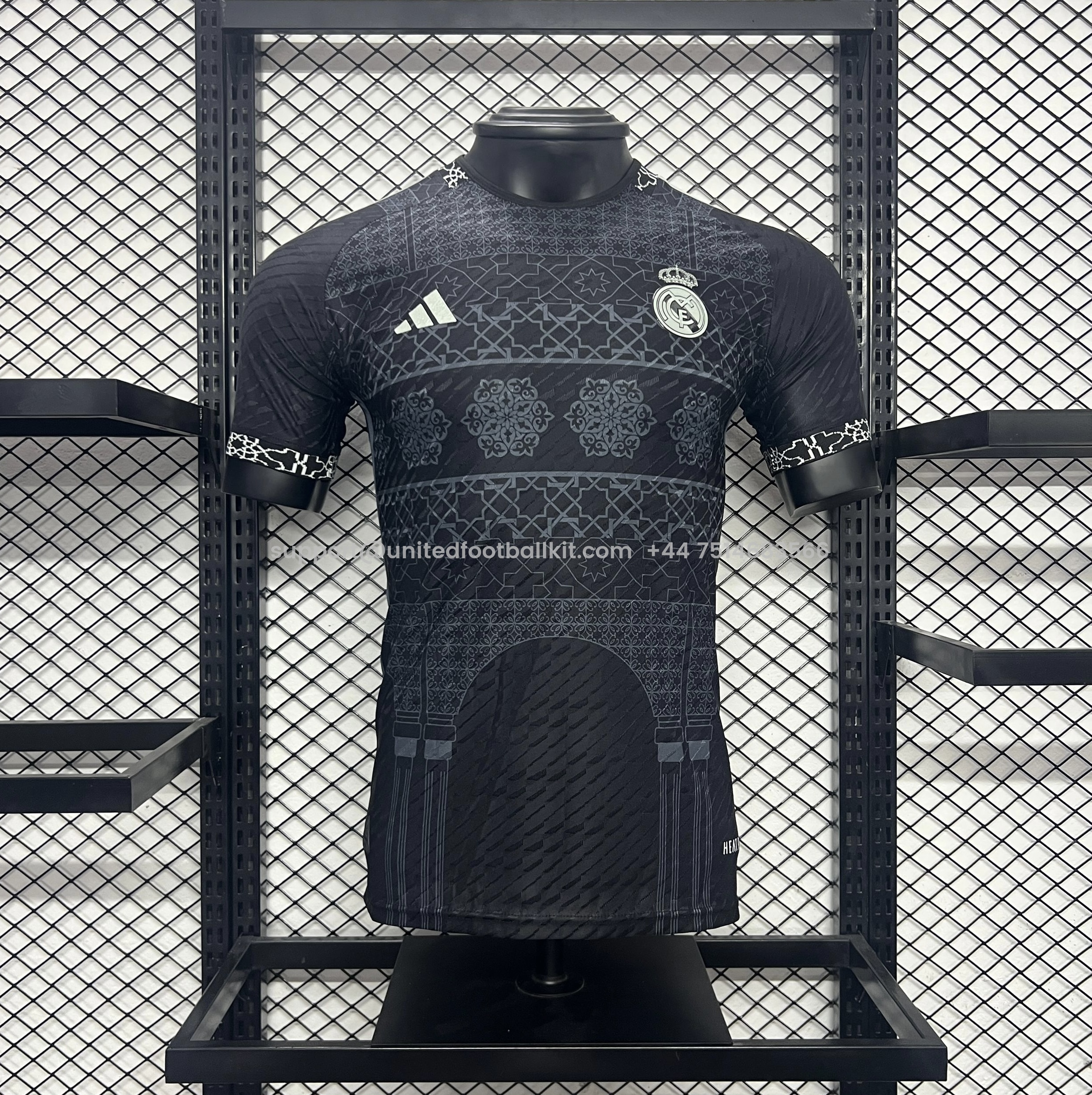 Unitedfootballkit.com | Real Madrid 24-25 Black architecture Special Edition Jersey - Player Version -Customize Name, Number and Patch | Worldwide Shipping