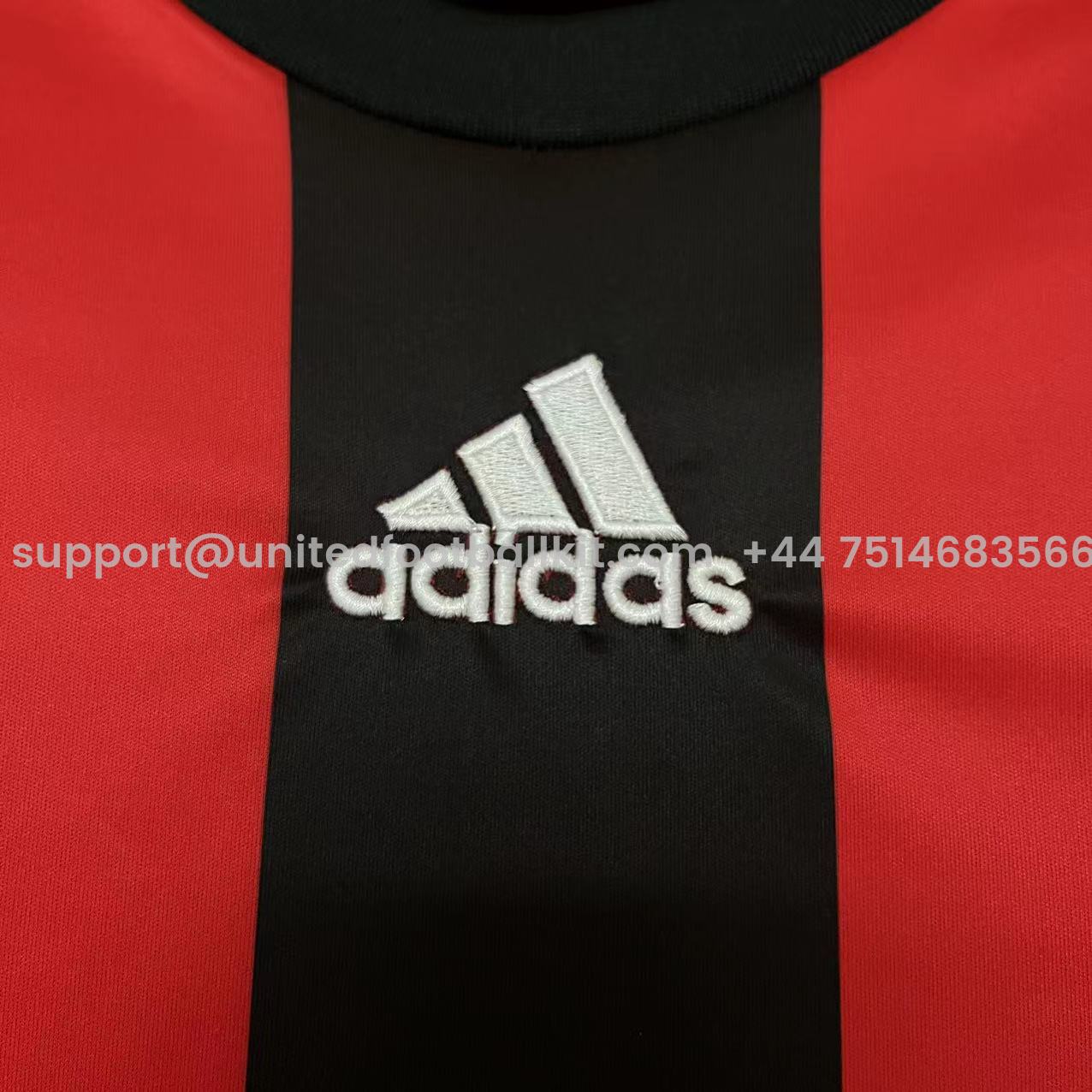 Unitedfootballkit.com | Retro AC Milan 2008-09 Home Long Sleeve Jersey -Customize Name, Number and Patch | Worldwide Shipping