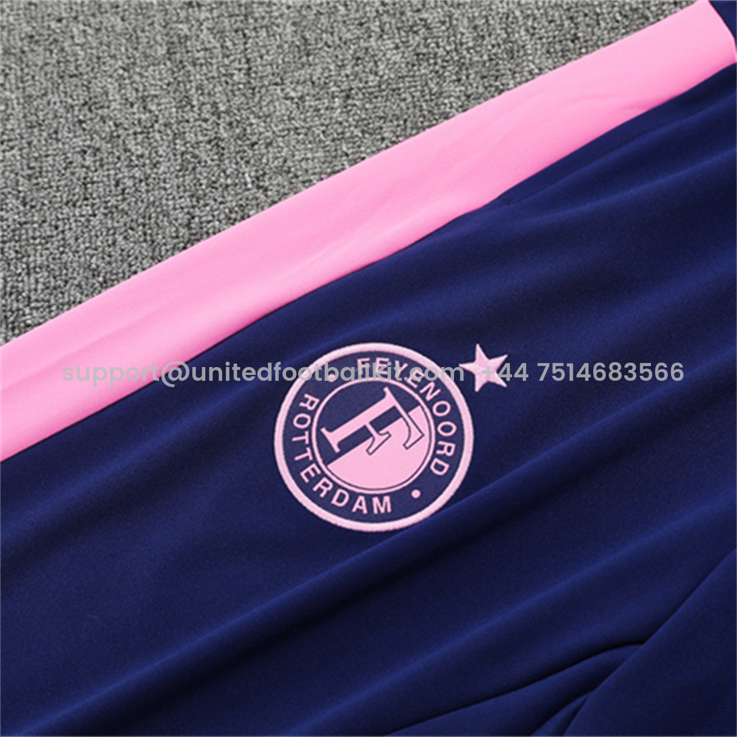 Unitedfootballkit.com | Feyenoord 25-26 Kids Long Sleeve Training Set - Royal Blue Top & Royal Blue Pants -Customize Name, Number and Patch | Worldwide Shipping