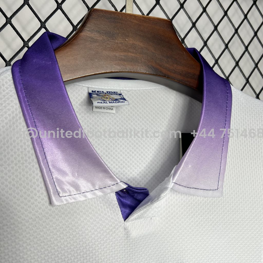 Unitedfootballkit.com | Retro Real Madrid 1997-98 Home Stadium Jersey -Customize Name, Number and Patch | Worldwide Shipping