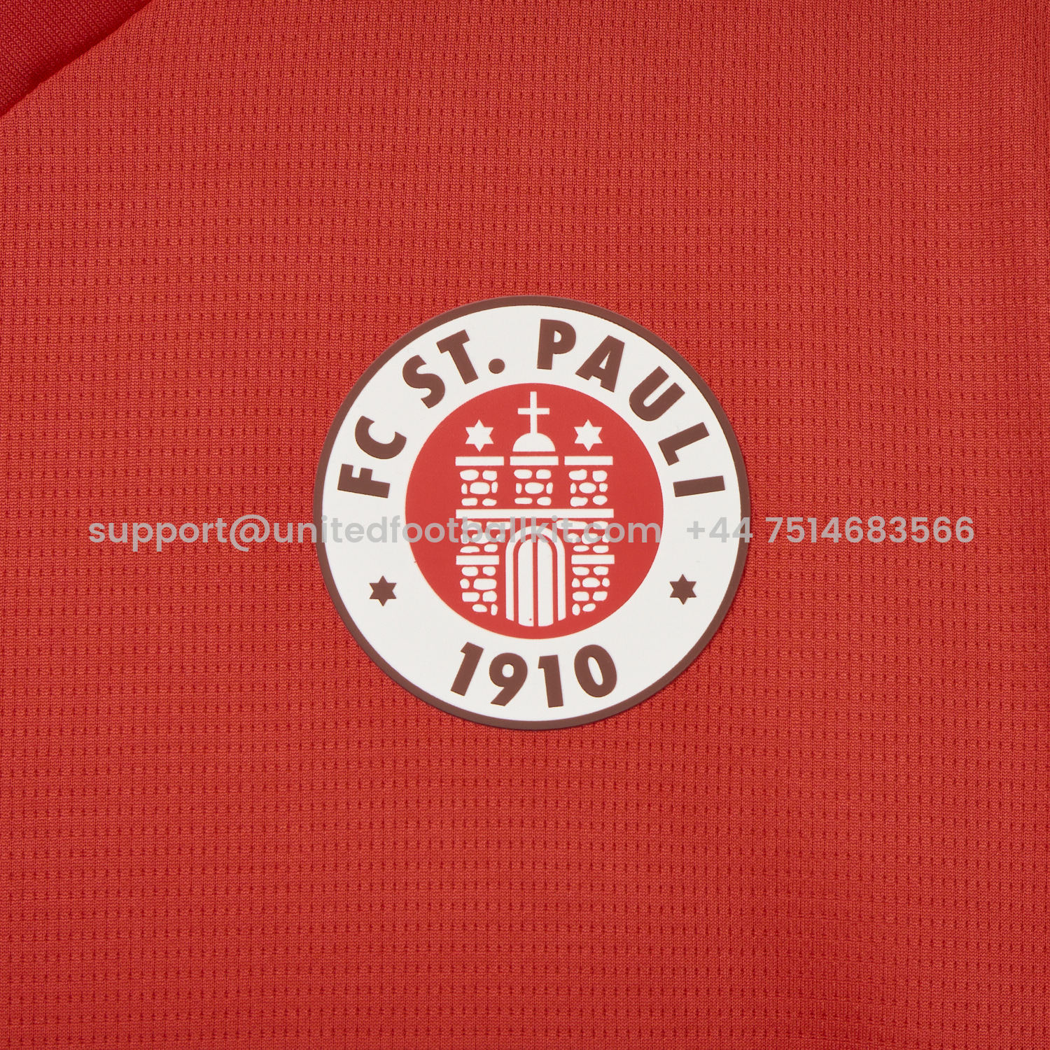 Unitedfootballkit.com | St. Pauli 25-26 Fourth Red Jersey - Fans Version -Customize Name, Number and Patch | Worldwide Shipping
