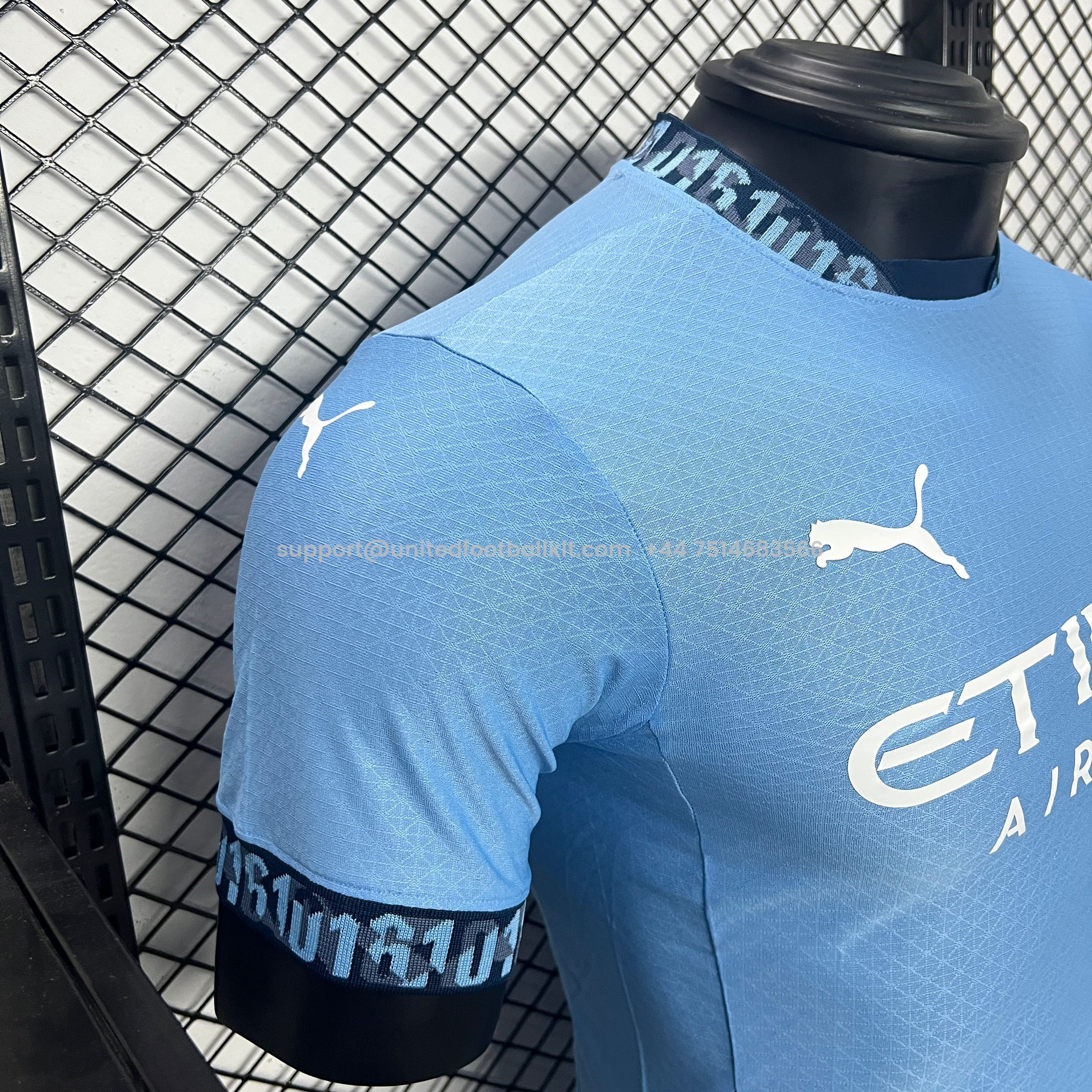 Unitedfootballkit.com | Manchester City 24-25 Home Stadium Jersey - Player Version -Customize Name, Number and Patch | Worldwide Shipping