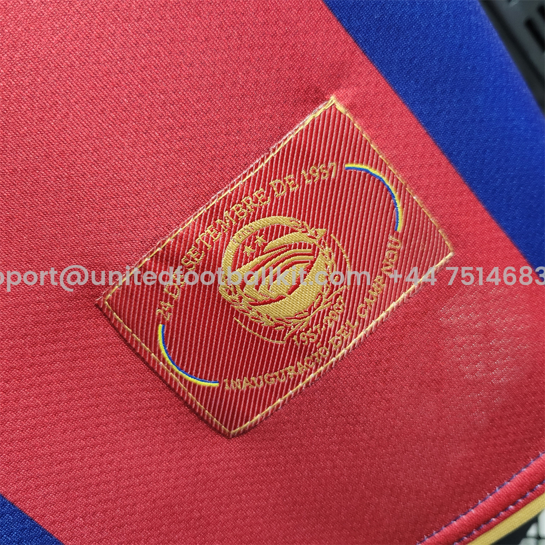 Unitedfootballkit.com | Retro Barcelona 07-08 Home Stadium Jersey -Customize Name, Number and Patch | Worldwide Shipping