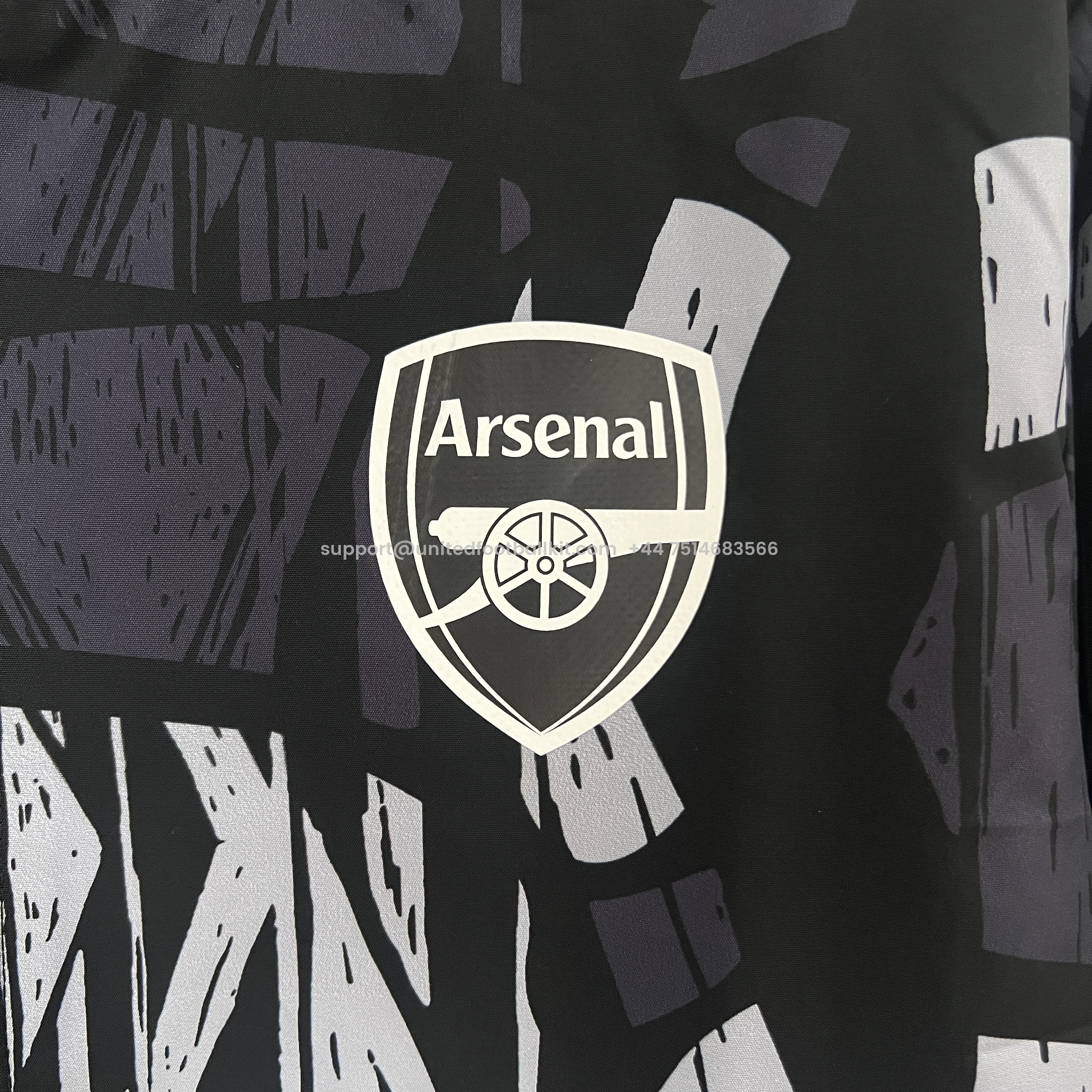 Unitedfootballkit.com | Arsenal 24-25 Double Sided Reversible Windbreaker - Black & Red -Customize Name, Number and Patch | Worldwide Shipping