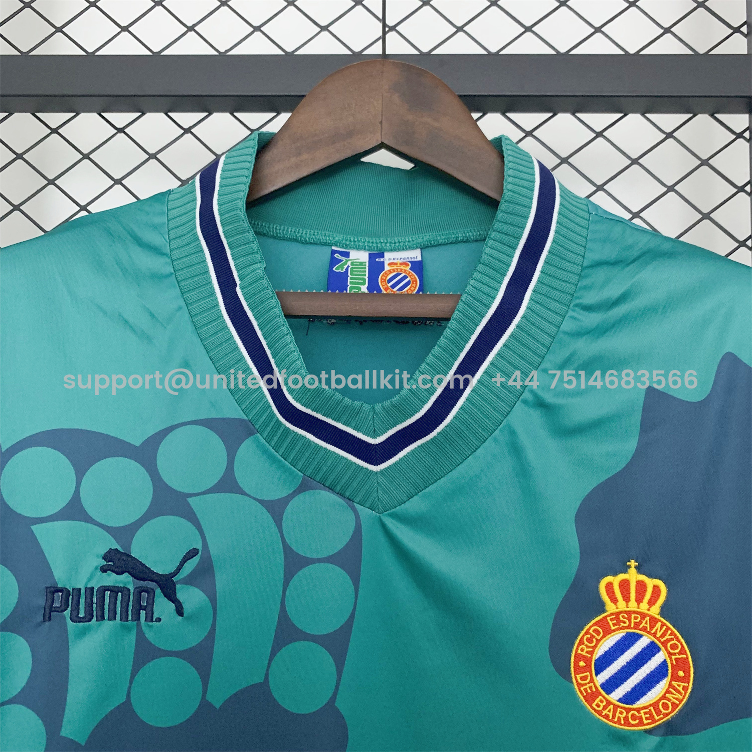 Unitedfootballkit.com | Retro RCD Espanyol 1996-97 Away Jersey -Customize Name, Number and Patch | Worldwide Shipping