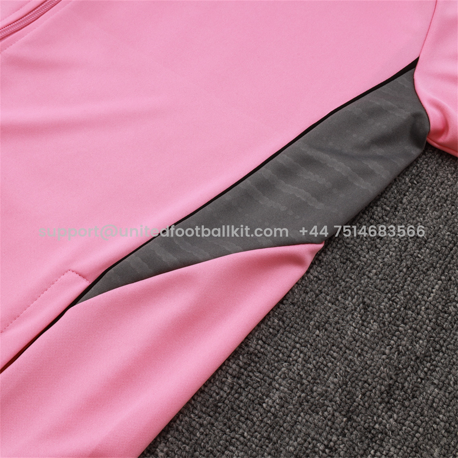 Unitedfootballkit.com | INT M.A.M 25-26 Jacket Training Tracksuit - Pink Top and Black Pants -Customize Name, Number and Patch | Worldwide Shipping
