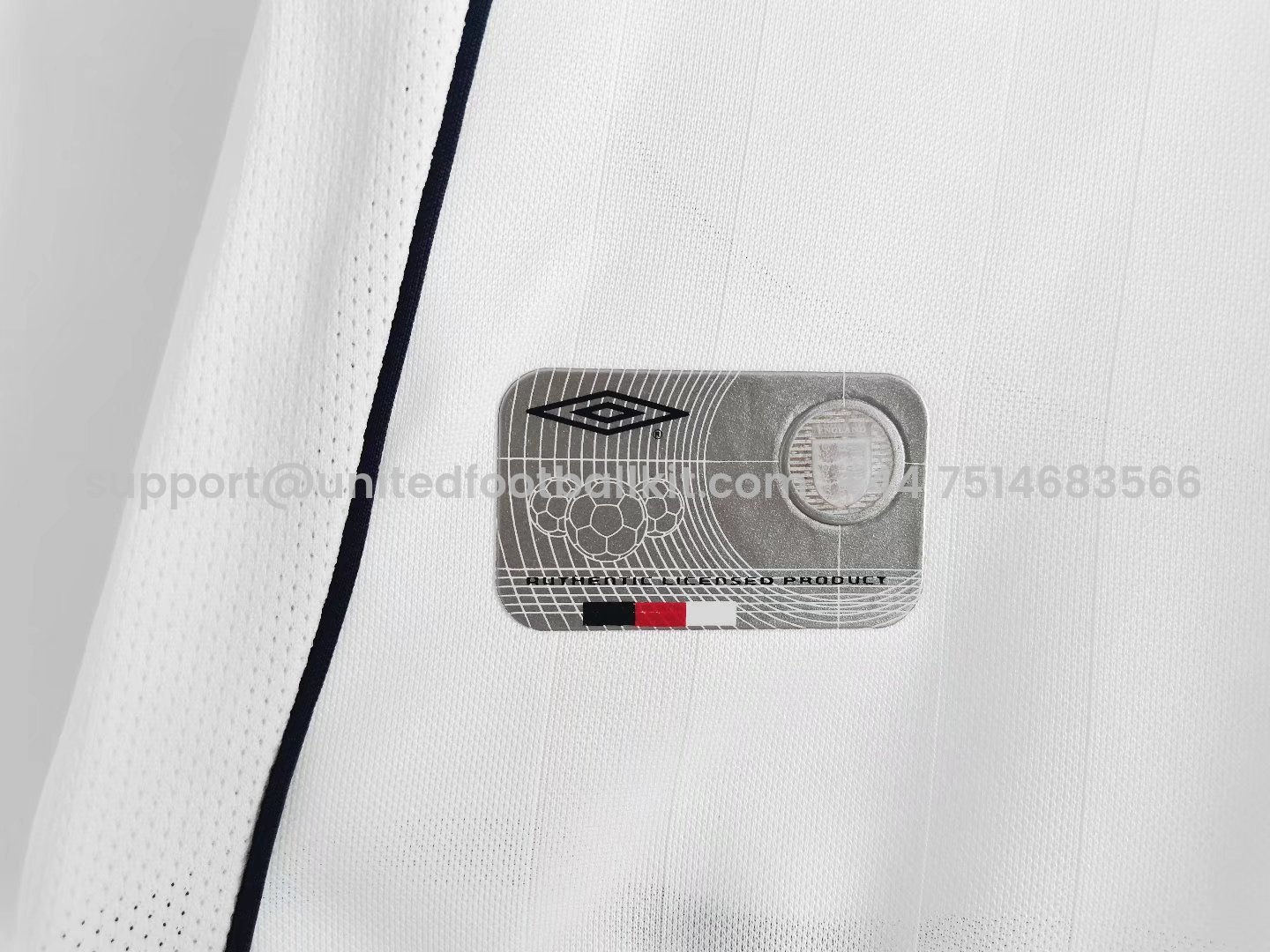 Unitedfootballkit.com | Retro England 2002 Home Stadium Jersey -Customize Name, Number and Patch | Worldwide Shipping