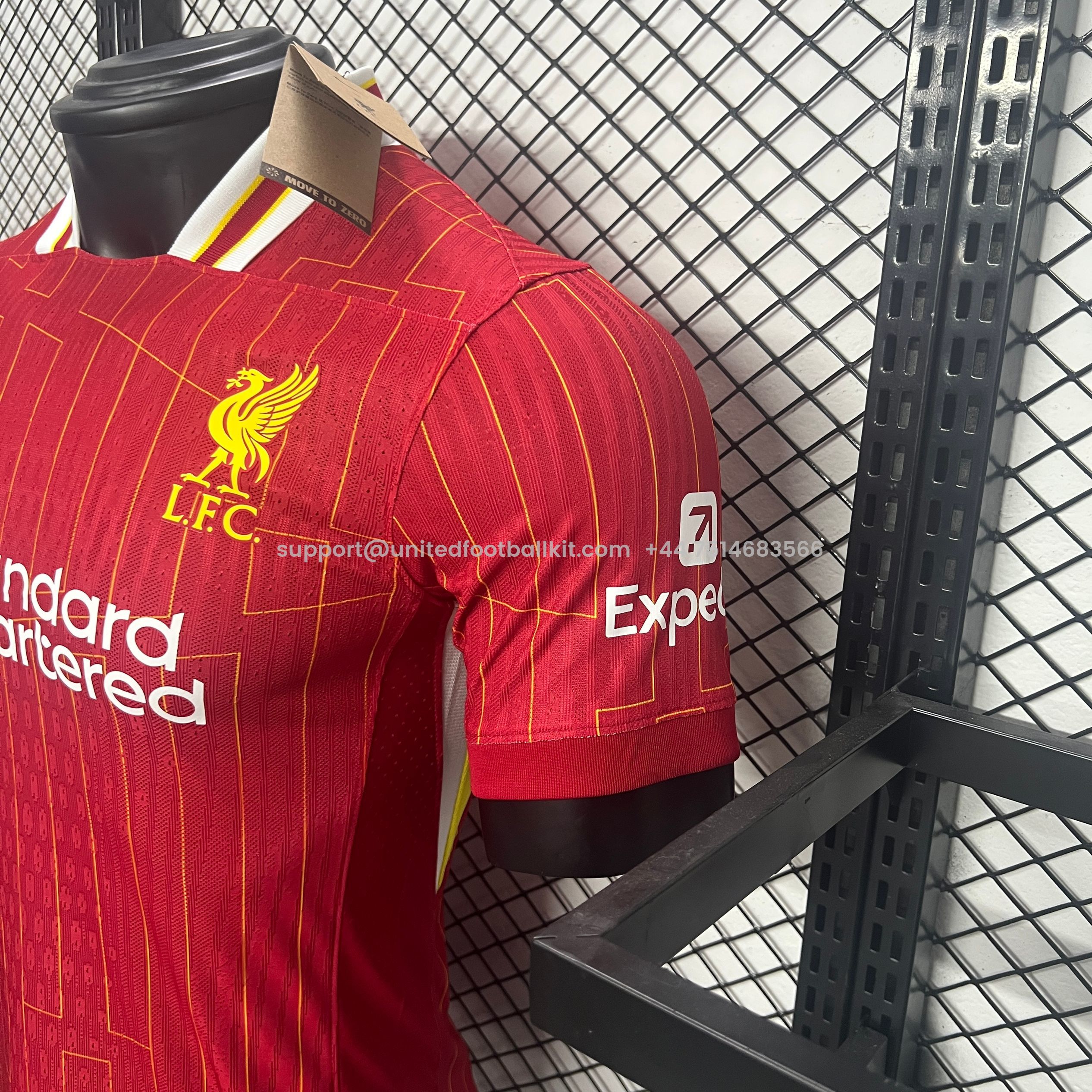 Unitedfootballkit.com | Liver.pool 24-25 Home Stadium Jersey - Player Version -Customize Name, Number and Patch | Worldwide Shipping