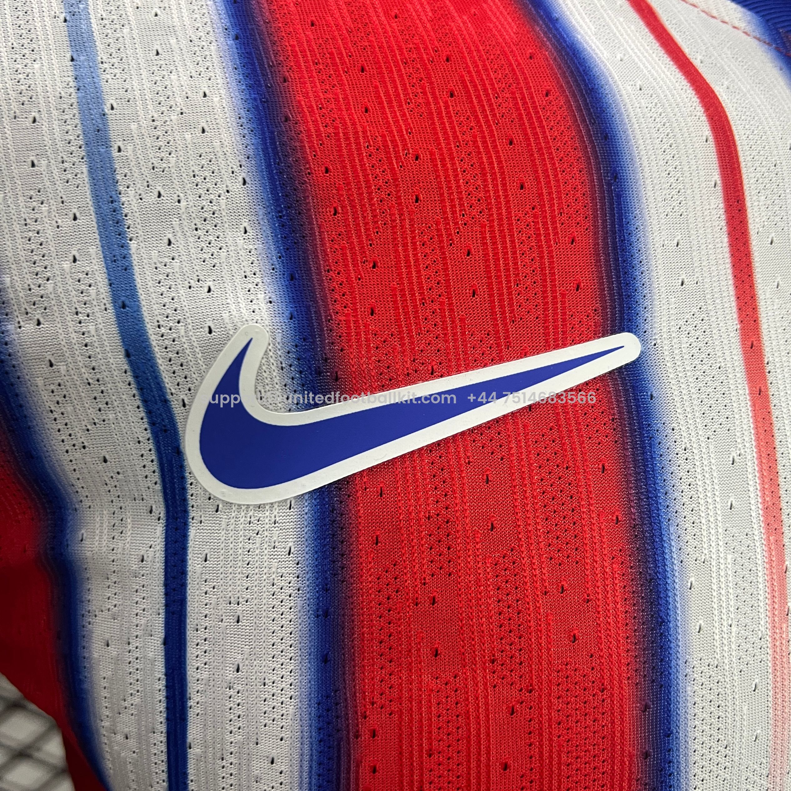 Unitedfootballkit.com | Atletico Madrid 24-25 Home Stadium Jersey - Player Version -Customize Name, Number and Patch | Worldwide Shipping