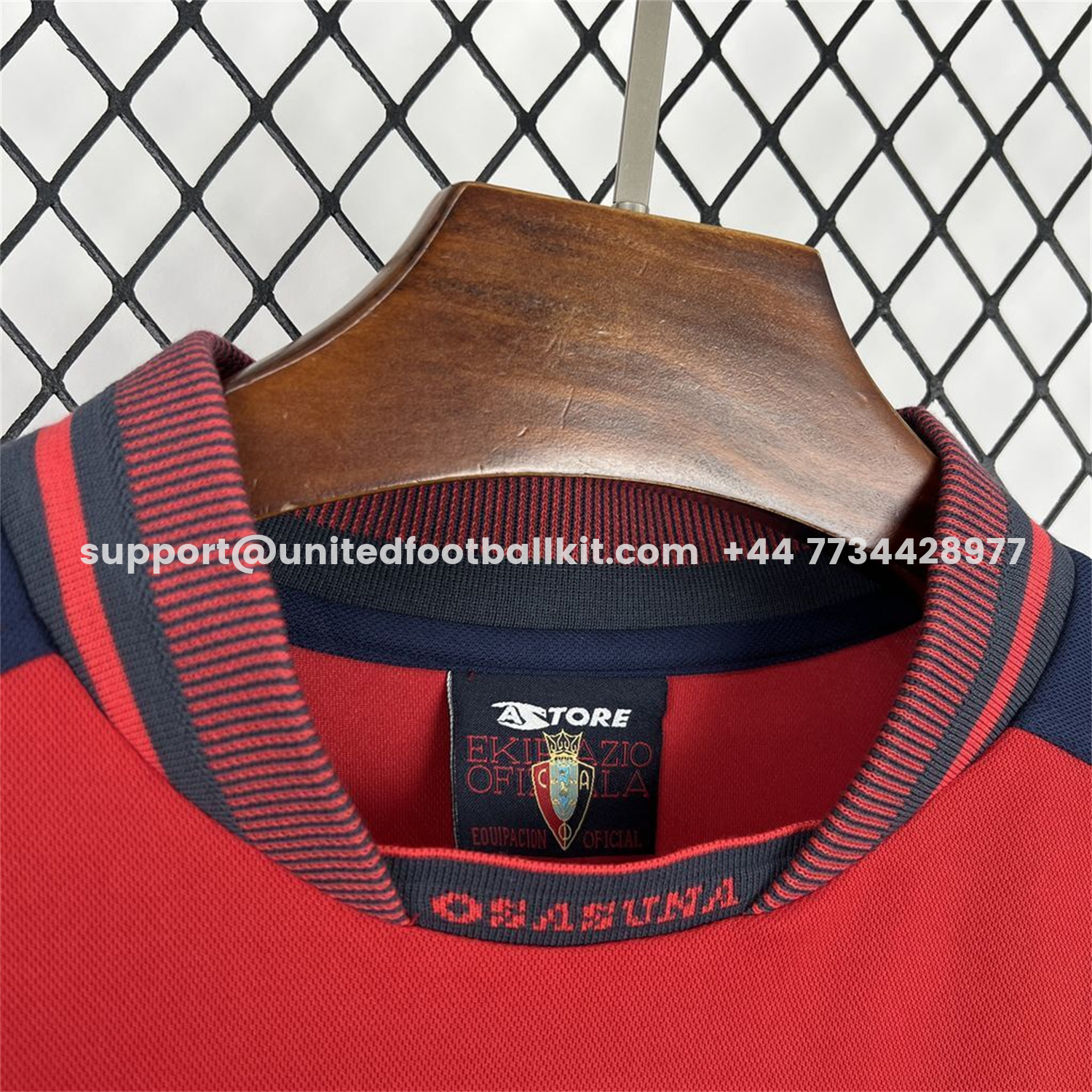 Unitedfootballkit.com | Retro Osasuna 2000-01 Home Jersey -Customize Name, Number and Patch | Worldwide Shipping