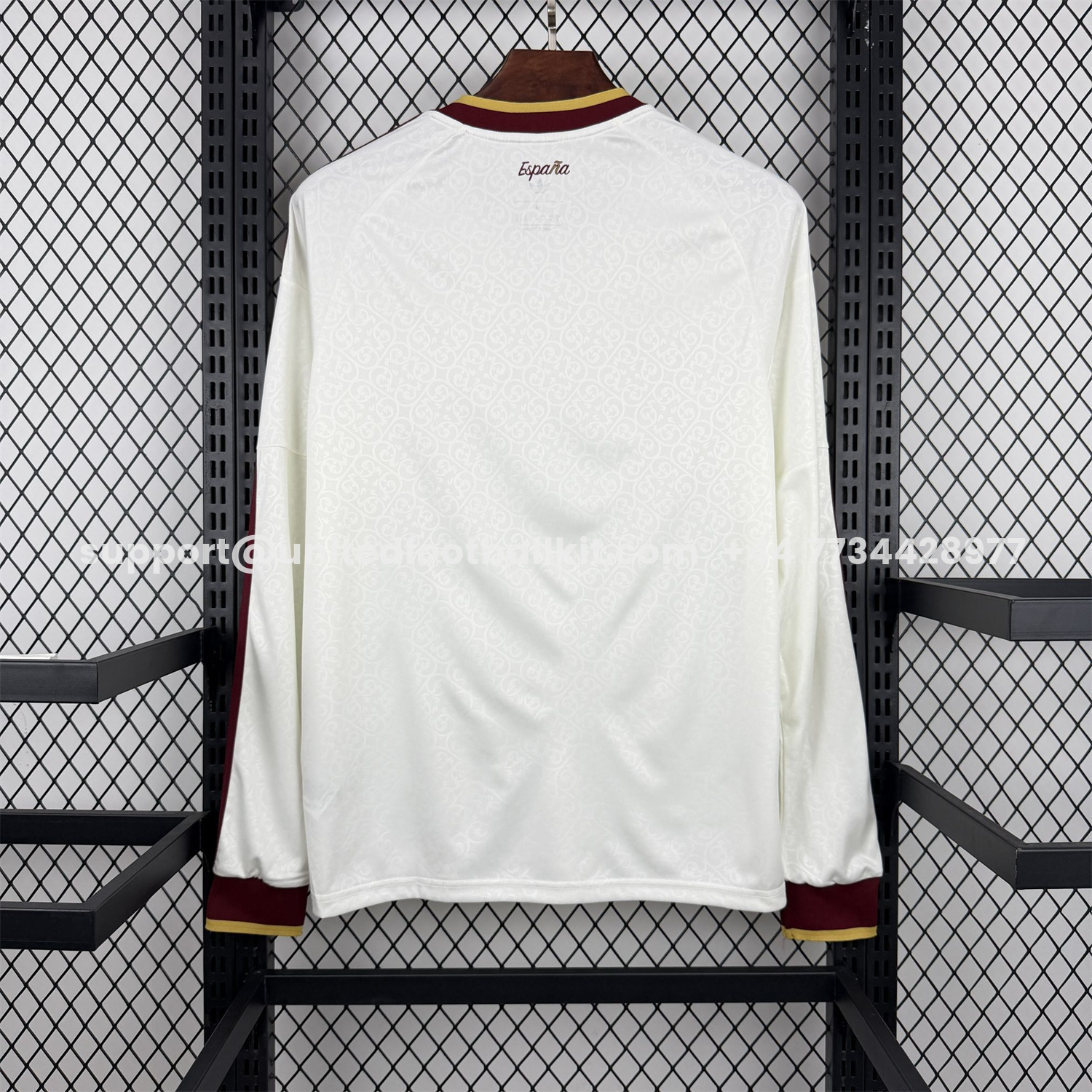 Unitedfootballkit.com | Spain 2026 Away Long Sleeves Jersey - Fans Version -Customize Name, Number and Patch | Worldwide Shipping