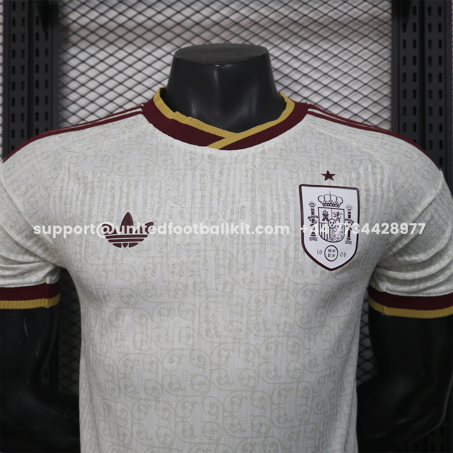 Unitedfootballkit.com | Spain 2026 Away White Jersey - Player Version -Customize Name, Number and Patch | Worldwide Shipping