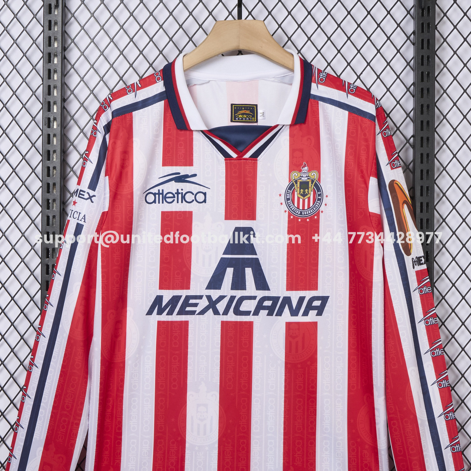 Unitedfootballkit.com | Retro Chivas de Guadalajara 1997-98 Home 2 Long Sleeves Jersey -Customize Name, Number and Patch | Worldwide Shipping