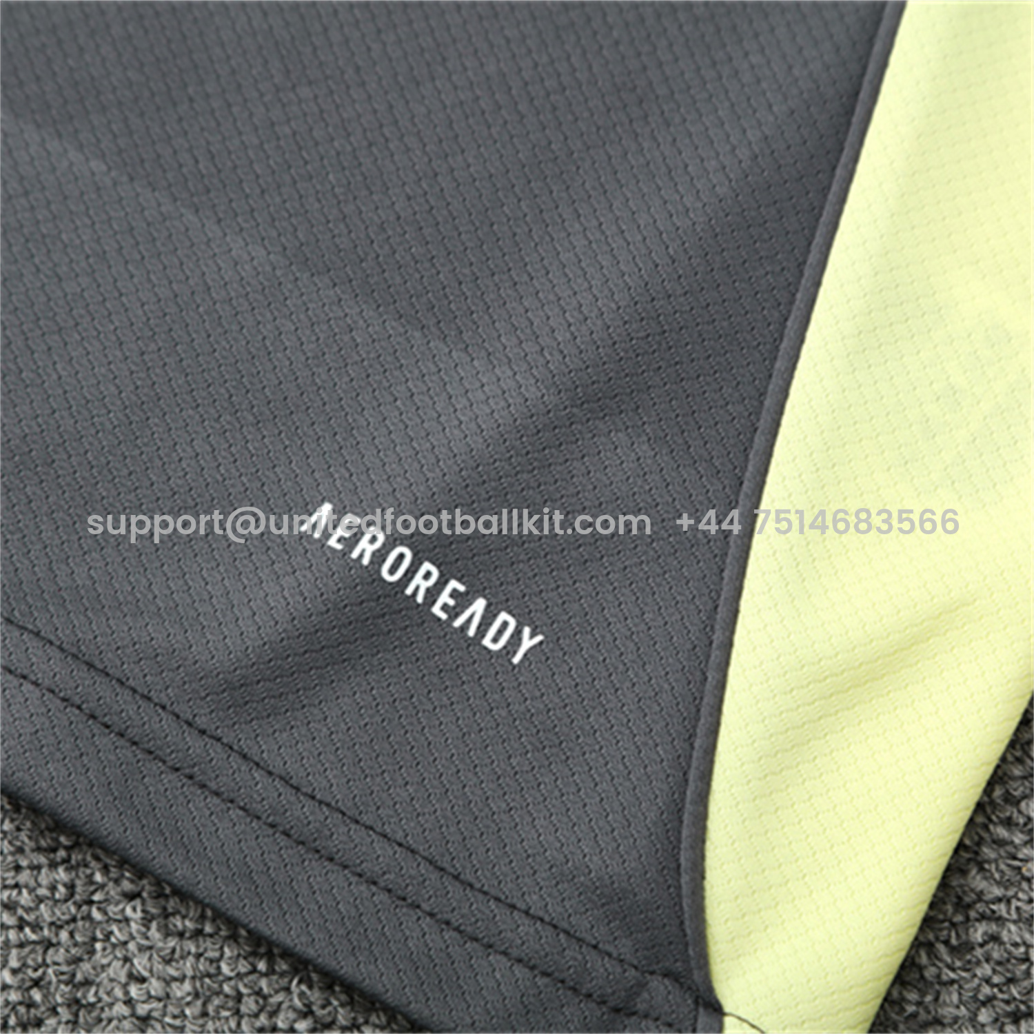 Unitedfootballkit.com | Real Madrid 25-26 Kids Short-Sleeve Training Set - Deep Grey Top and Shorts -Customize Name, Number and Patch | Worldwide Shipping