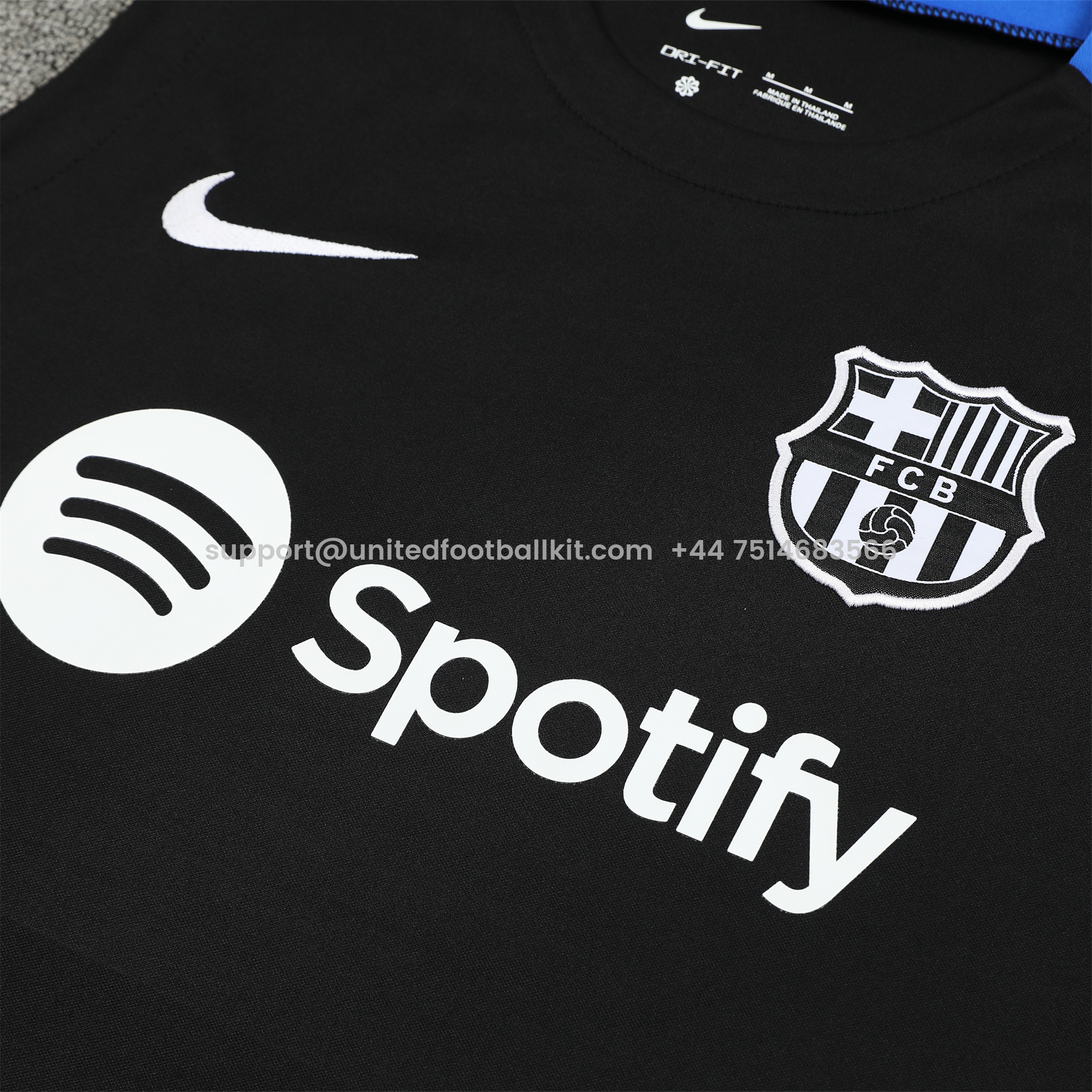 Unitedfootballkit.com | Barcelona 24-25 Training Vest Suit - Black -Customize Name, Number and Patch | Worldwide Shipping