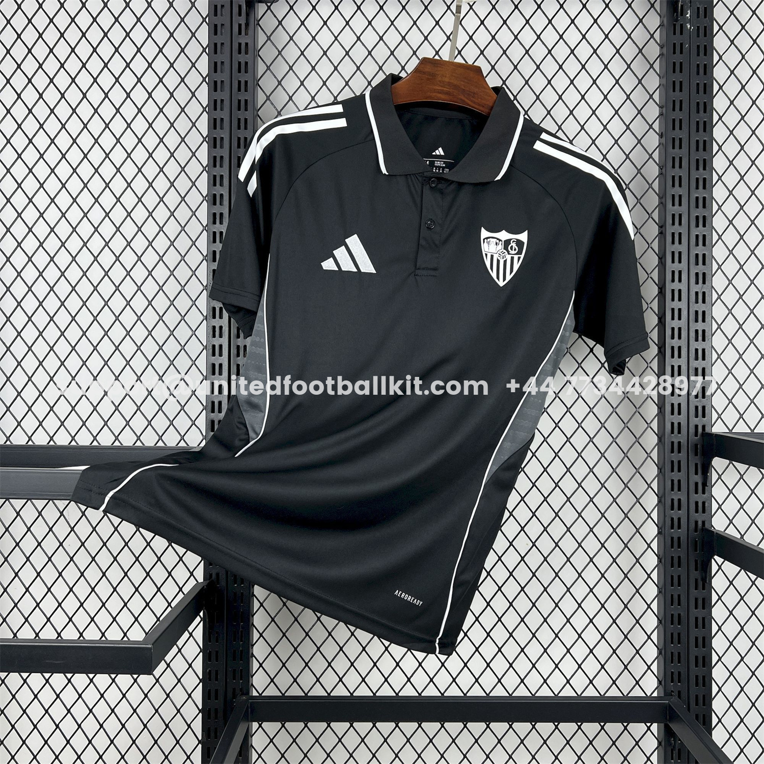 Unitedfootballkit.com | Sevilla 25-26 Black Travel Jersey - Fans Version -Customize Name, Number and Patch | Worldwide Shipping
