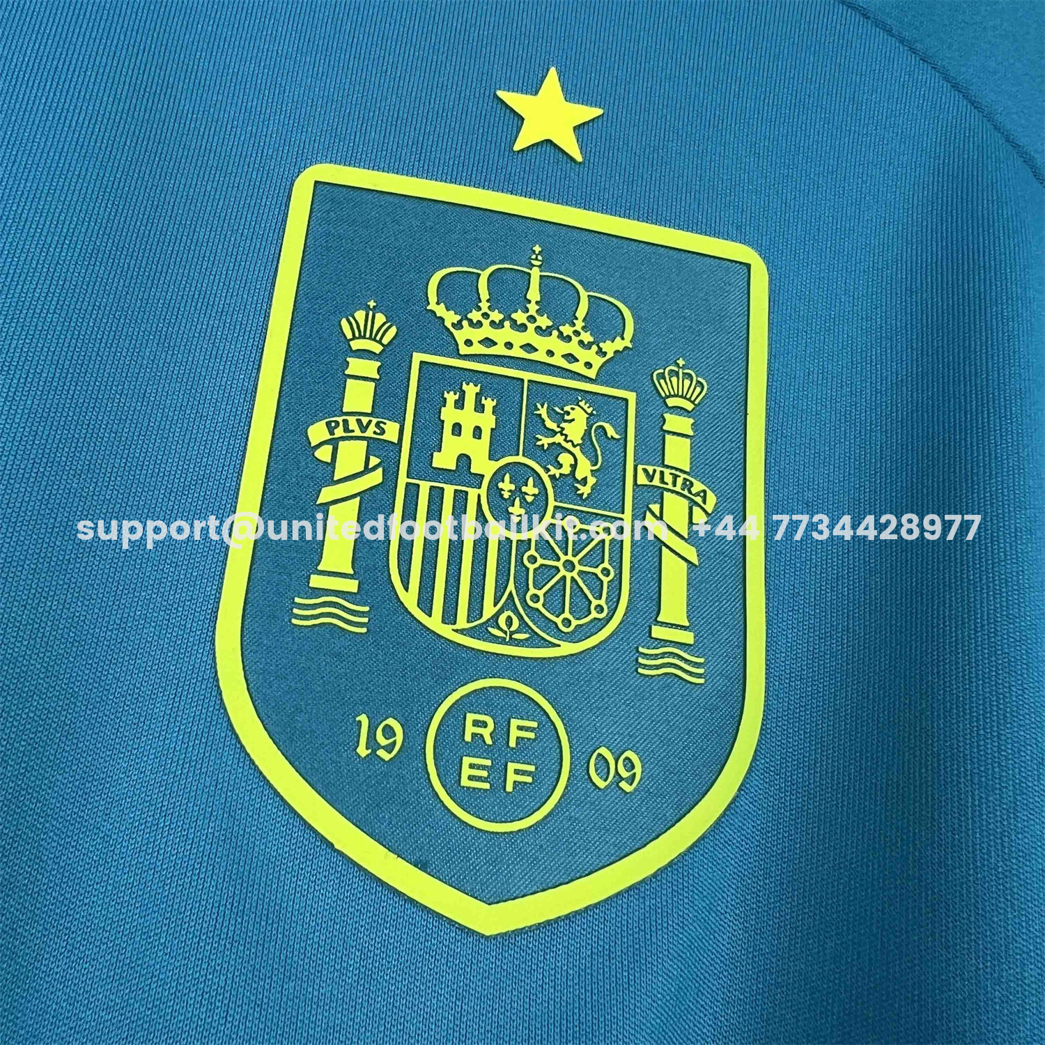 Unitedfootballkit.com | Spain 2026 Goalkeeper Blue Jersey - Fans Version -Customize Name, Number and Patch | Worldwide Shipping