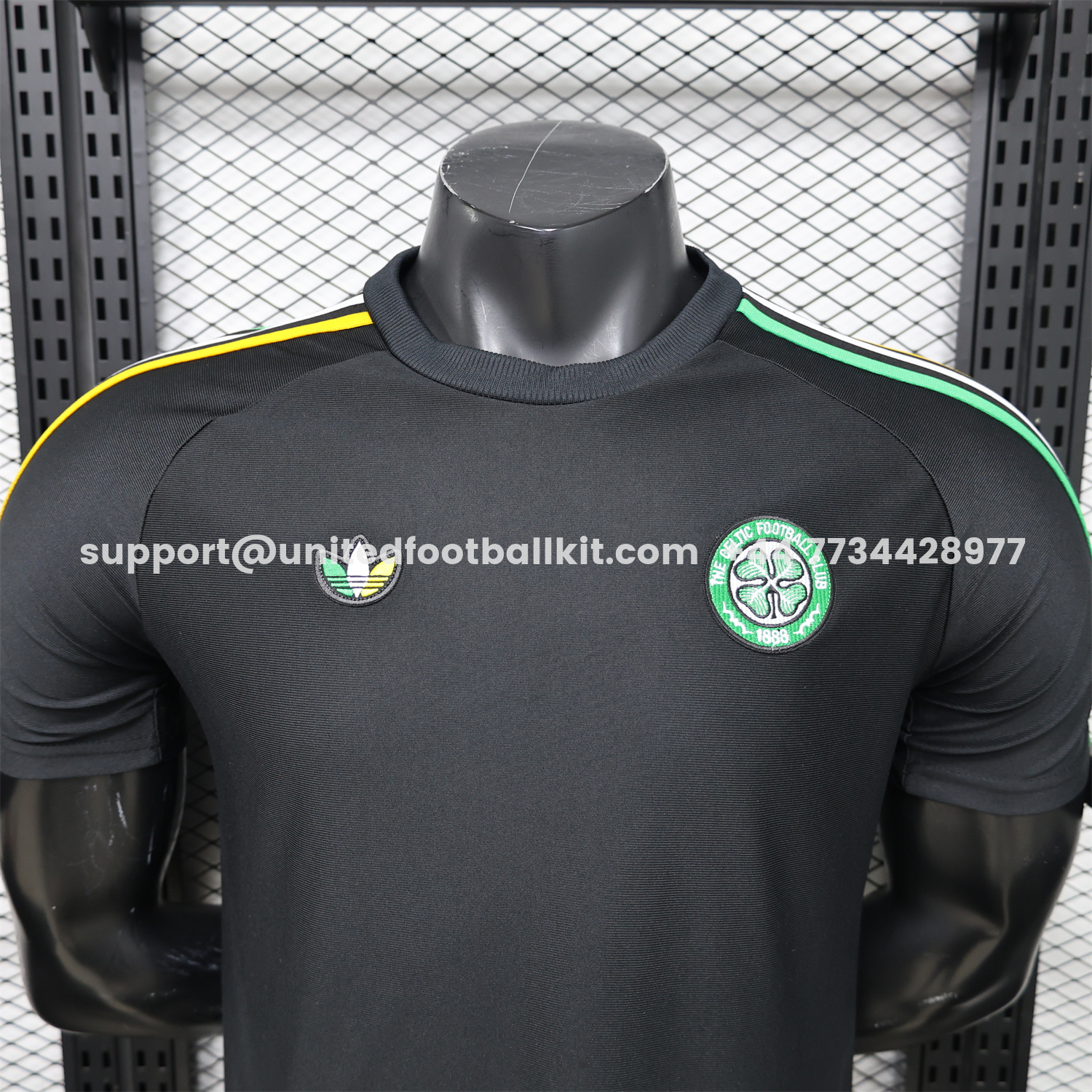Unitedfootballkit.com | Celtic 25-26 Retro Style Casual Black Jersey - Player Version -Customize Name, Number and Patch | Worldwide Shipping