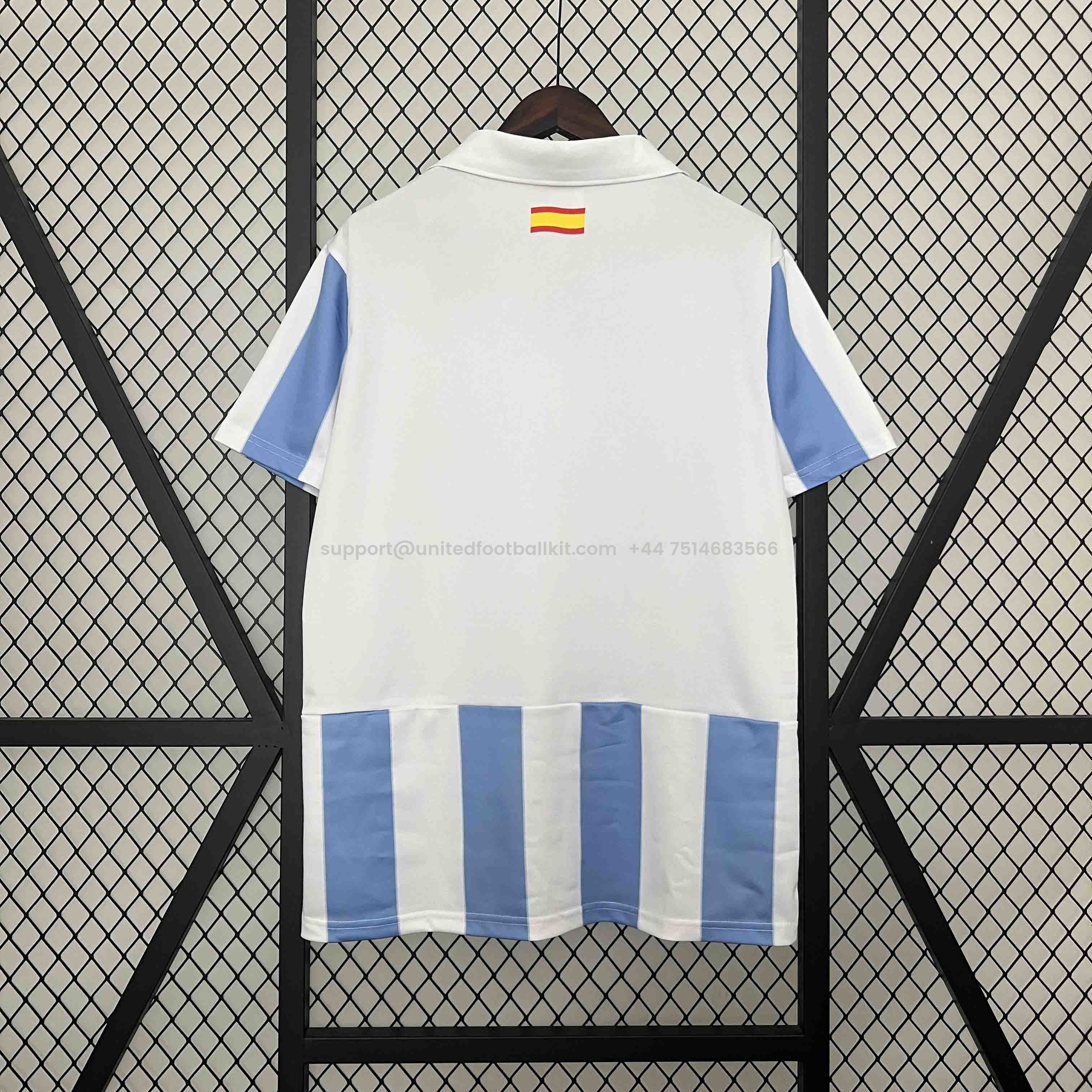Unitedfootballkit.com | Retro Málaga 2012-13 Home Stadium Jersey -Customize Name, Number and Patch | Worldwide Shipping