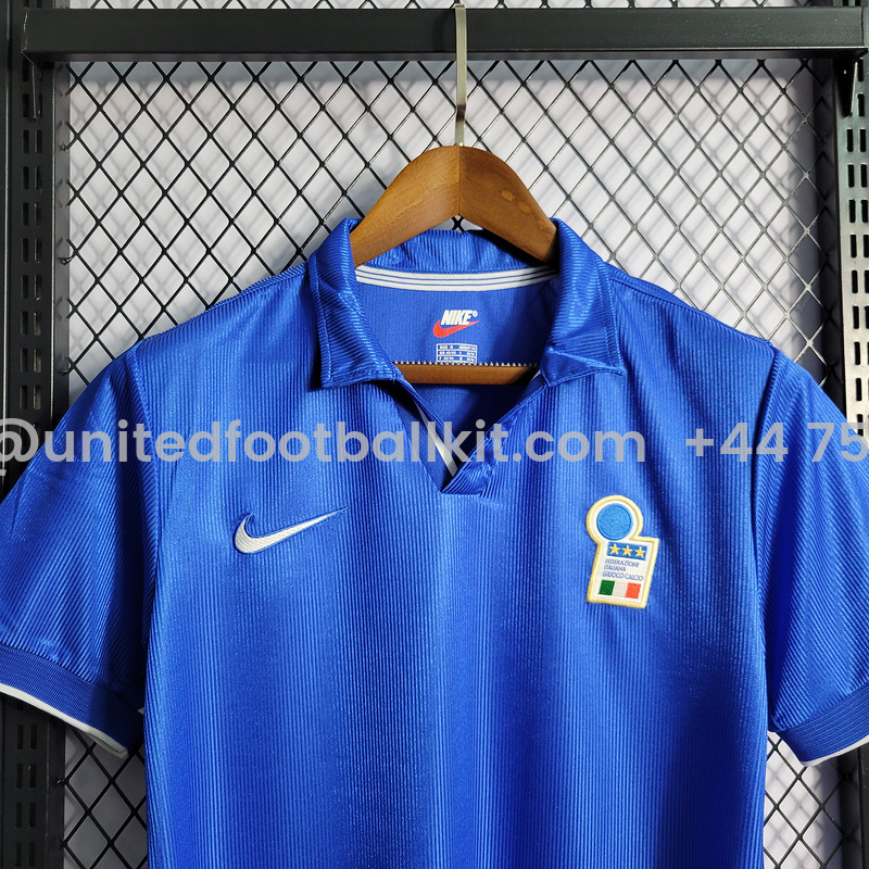 Unitedfootballkit.com | Retro Italy 1998 Home Stadium Jersey -Customize Name, Number and Patch | Worldwide Shipping