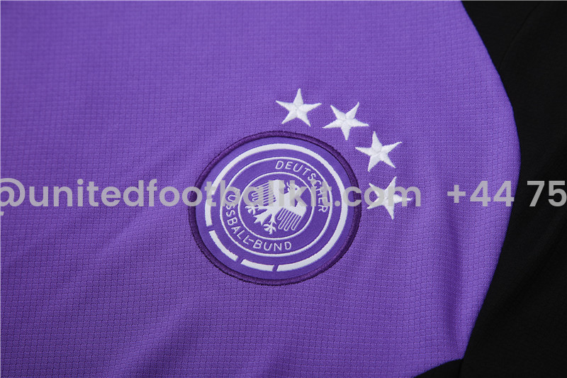 Unitedfootballkit.com | Germany 2024 Short-Sleeve Training Set - Purple -Customize Name, Number and Patch | Worldwide Shipping
