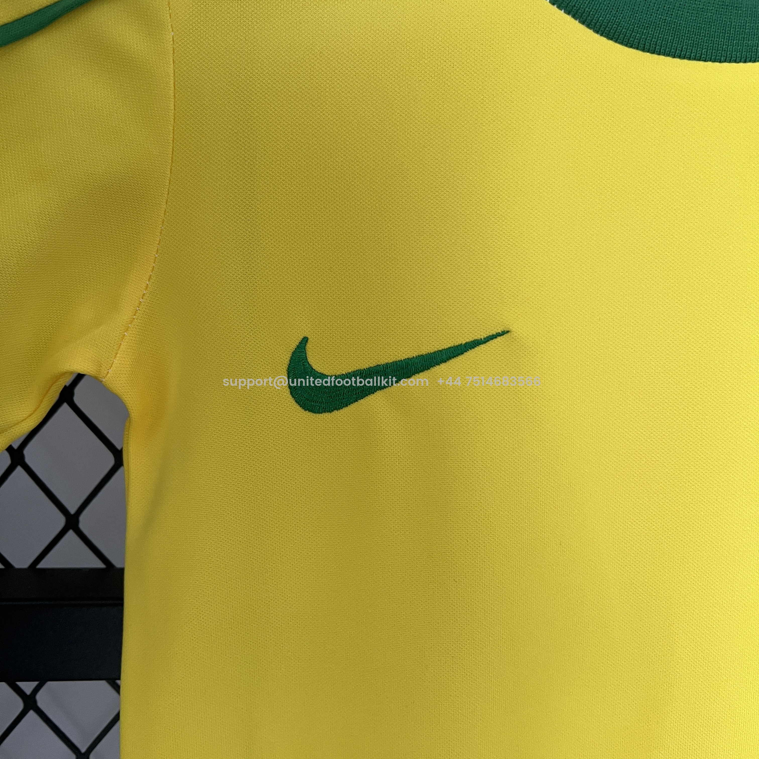 Unitedfootballkit.com | Retro Brazil 1998 Home Stadium Kids Kit -Customize Name, Number and Patch | Worldwide Shipping