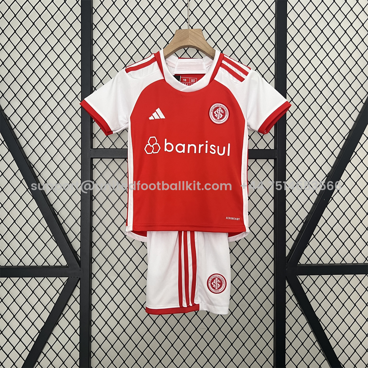 Unitedfootballkit.com | SC Internacional 24-25 Home Kids Kit -Customize Name, Number and Patch | Worldwide Shipping