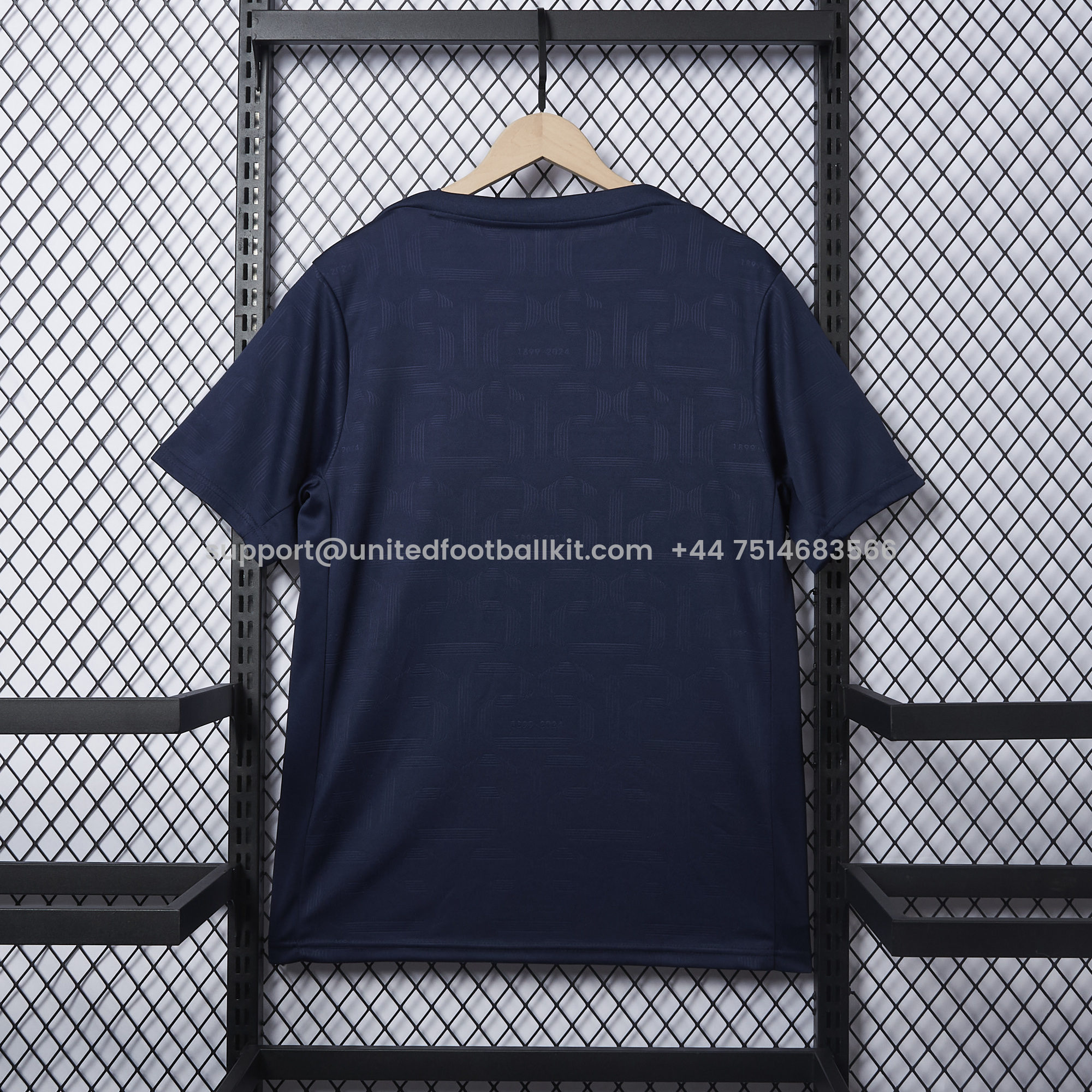 Unitedfootballkit.com | Barcelona 24-25 Navy Blue 125th Anniversary Pre-match Jersey - Fans Version -Customize Name, Number and Patch | Worldwide Shipping