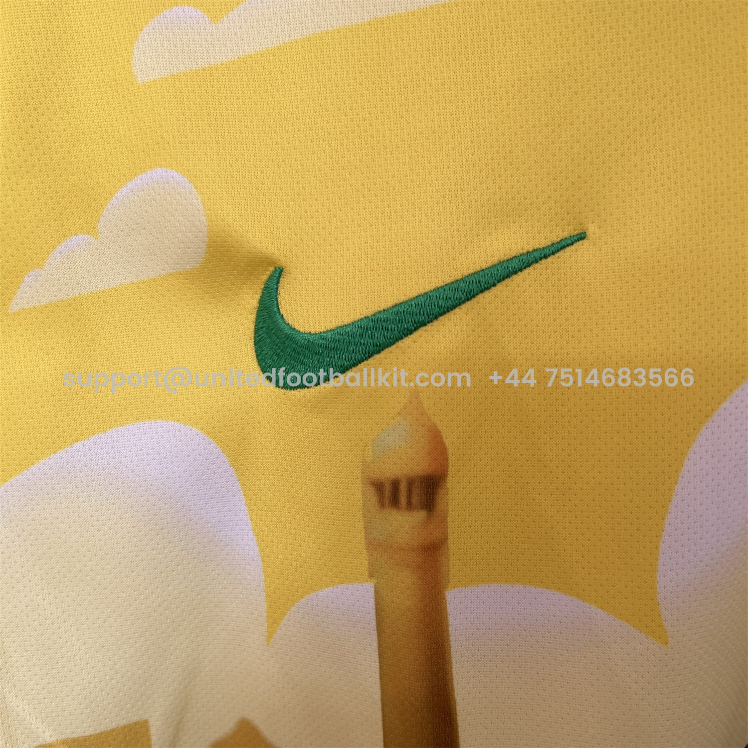 Unitedfootballkit.com | Brazil 2025-26 Church Silhouette Yellow Jersey - Fans Version -Customize Name, Number and Patch | Worldwide Shipping