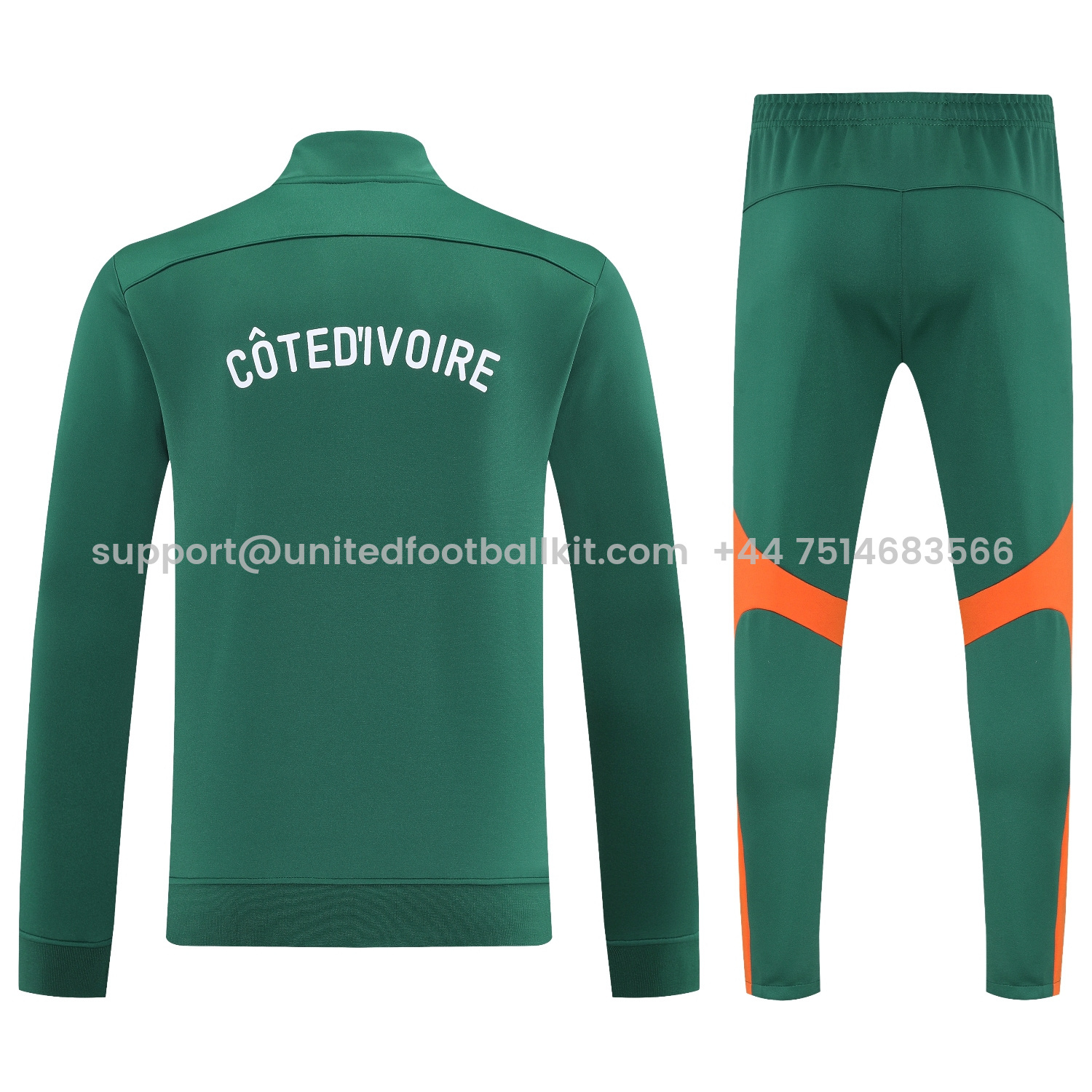 Unitedfootballkit.com | Côte d'Ivoire 25-26 Jacket Training Tracksuit - Green Jackets & Pants -Customize Name, Number and Patch | Worldwide Shipping