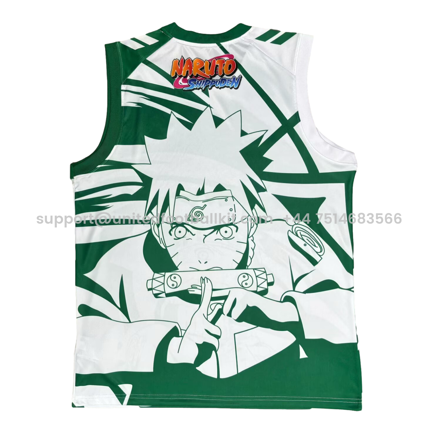 Unitedfootballkit.com | Real Betis 25-26 NARUTO Special Edition Vest -Customize Name, Number and Patch | Worldwide Shipping