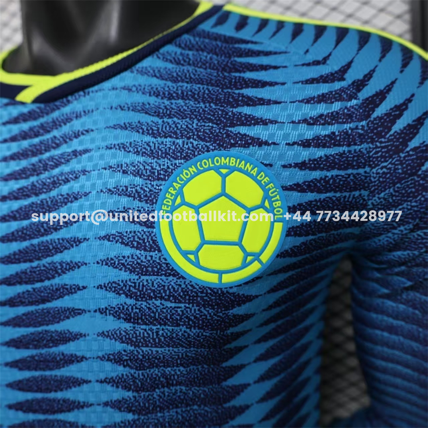 Unitedfootballkit.com | Colombia 2026 Away Blue Long Sleeves Jersey - Player Version -Customize Name, Number and Patch | Worldwide Shipping